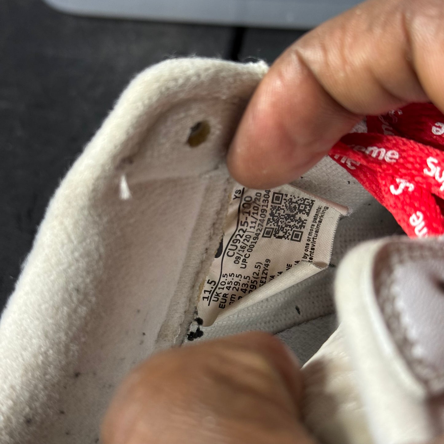 Size 11.5  - AF 1 White Supreme