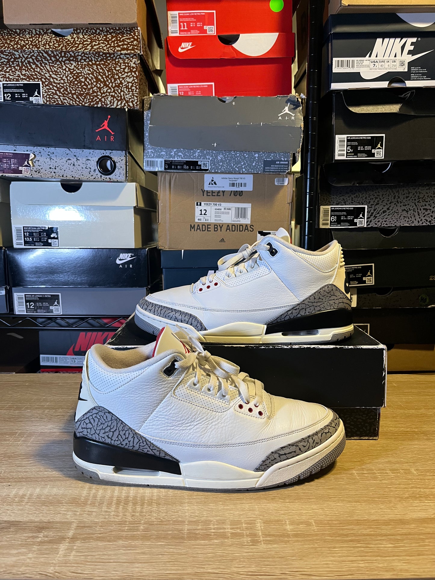 Size 12 - AJ 3 Retro Mid White Cement Reimagined