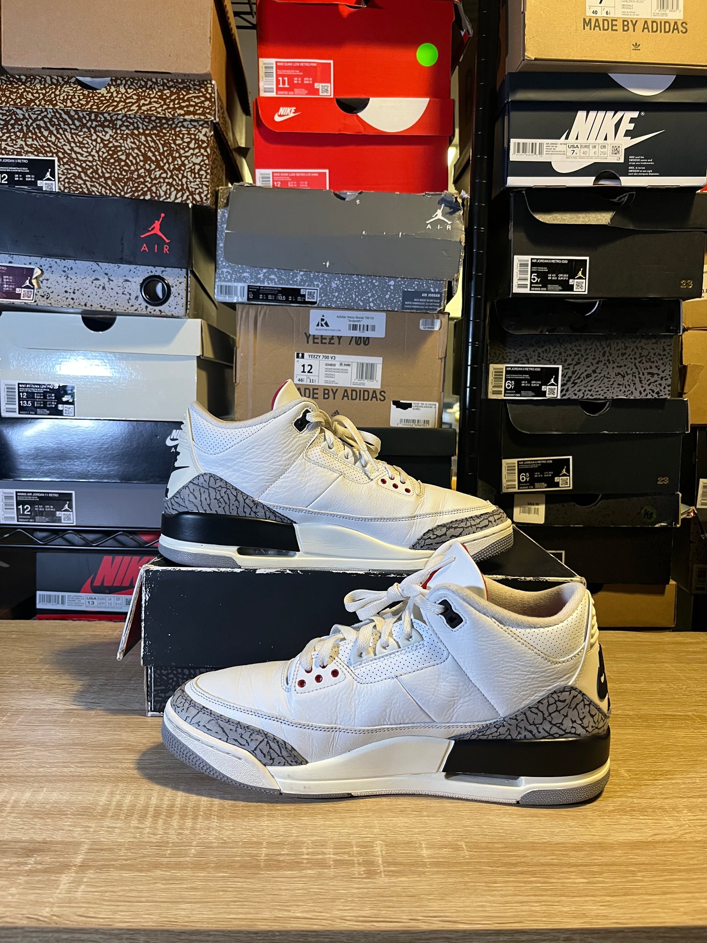 Size 12 - AJ 3 Retro Mid White Cement Reimagined