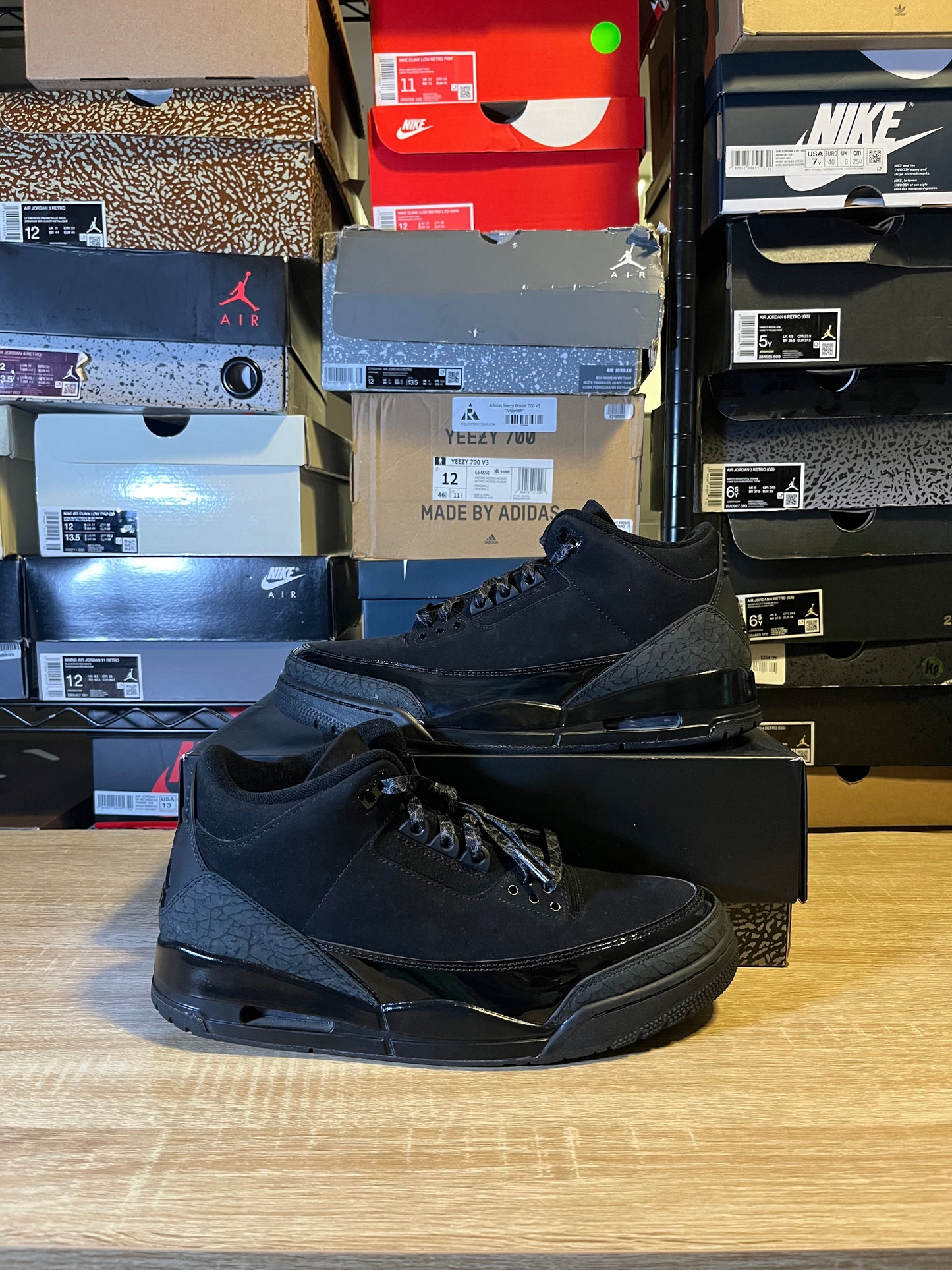 Size 11.5 - AJ 3 Black Cat