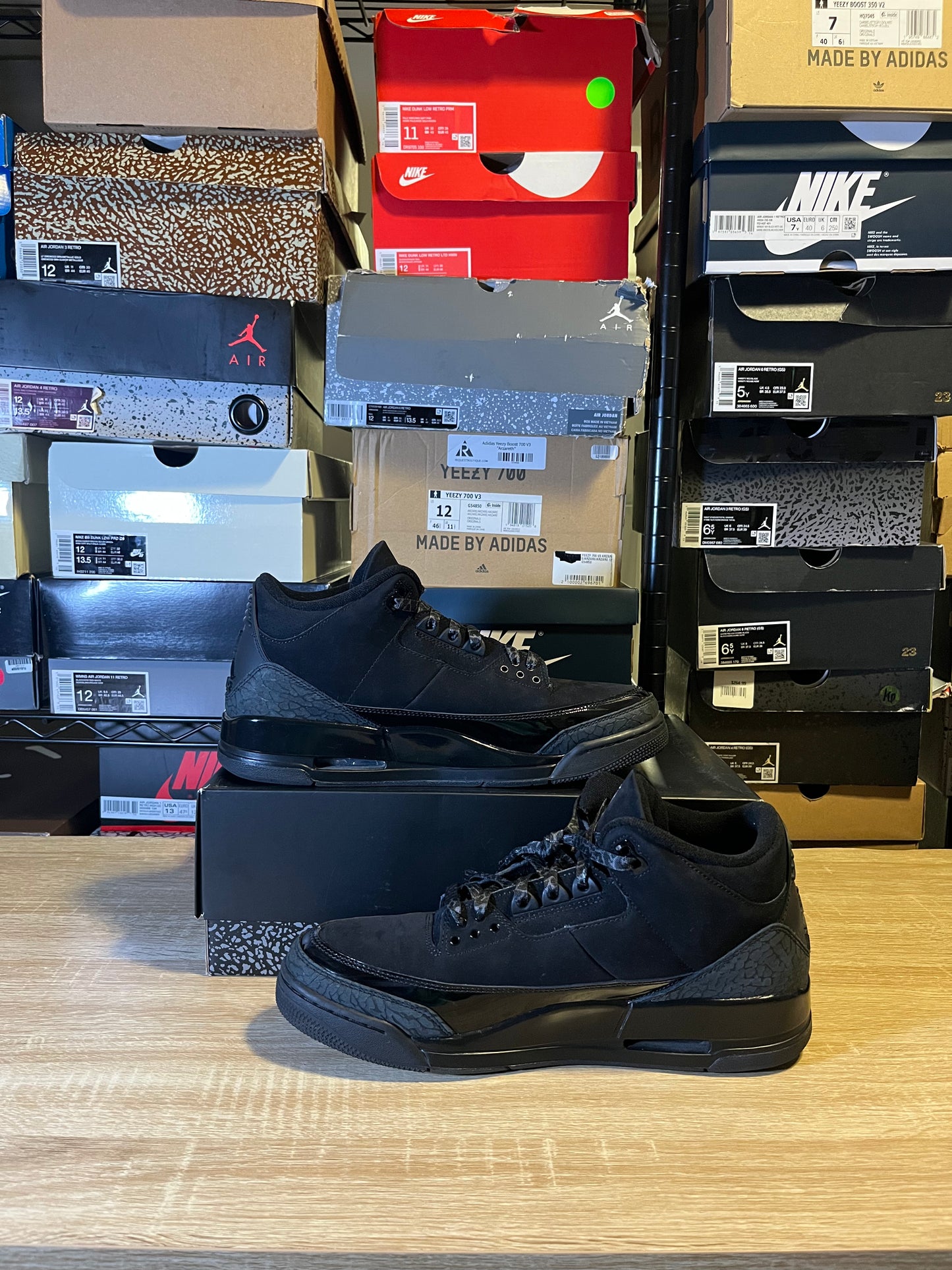 Size 11.5 - AJ 3 Black Cat