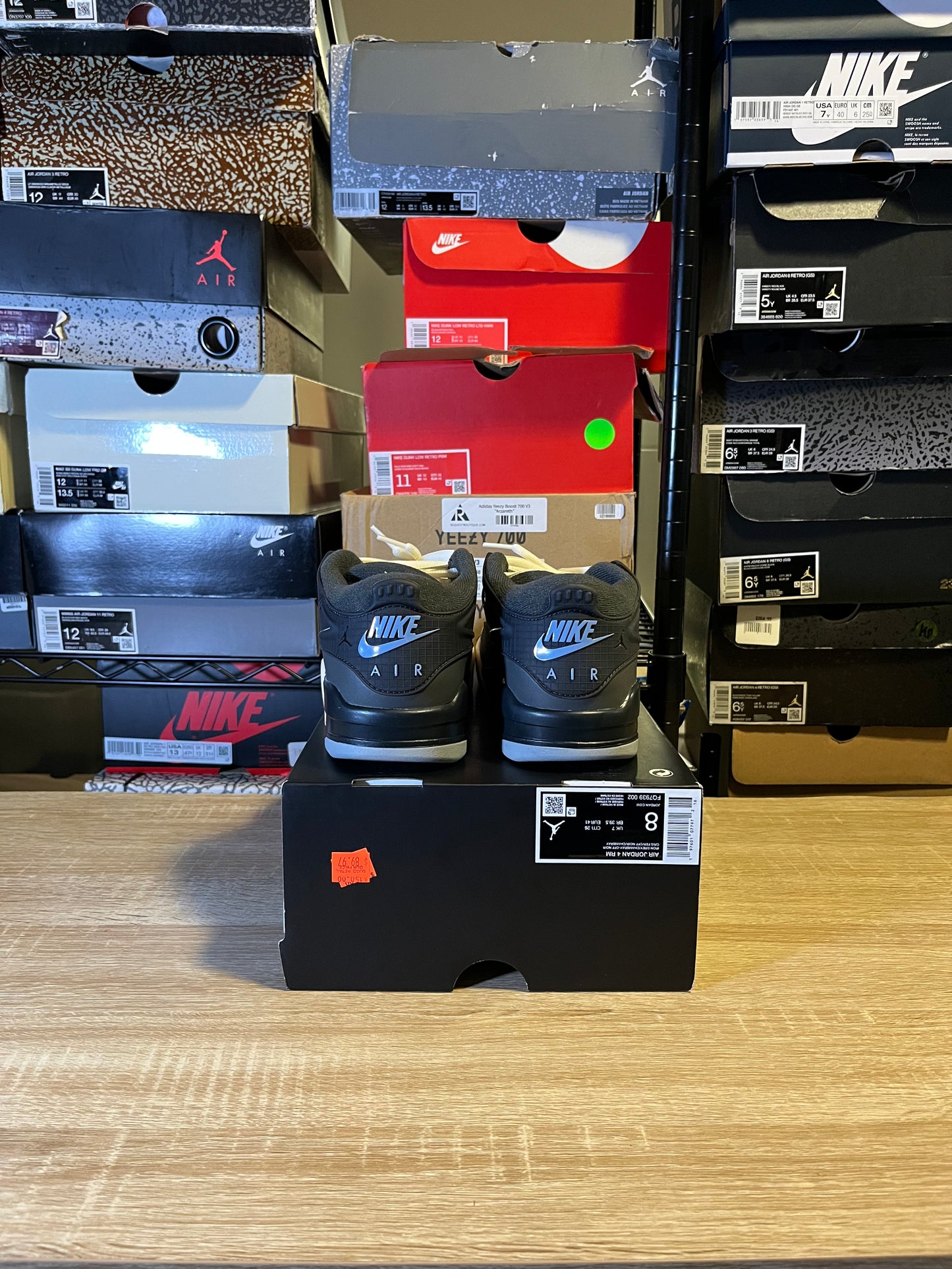 Size 8 - AJ 4 RM Iron Grey