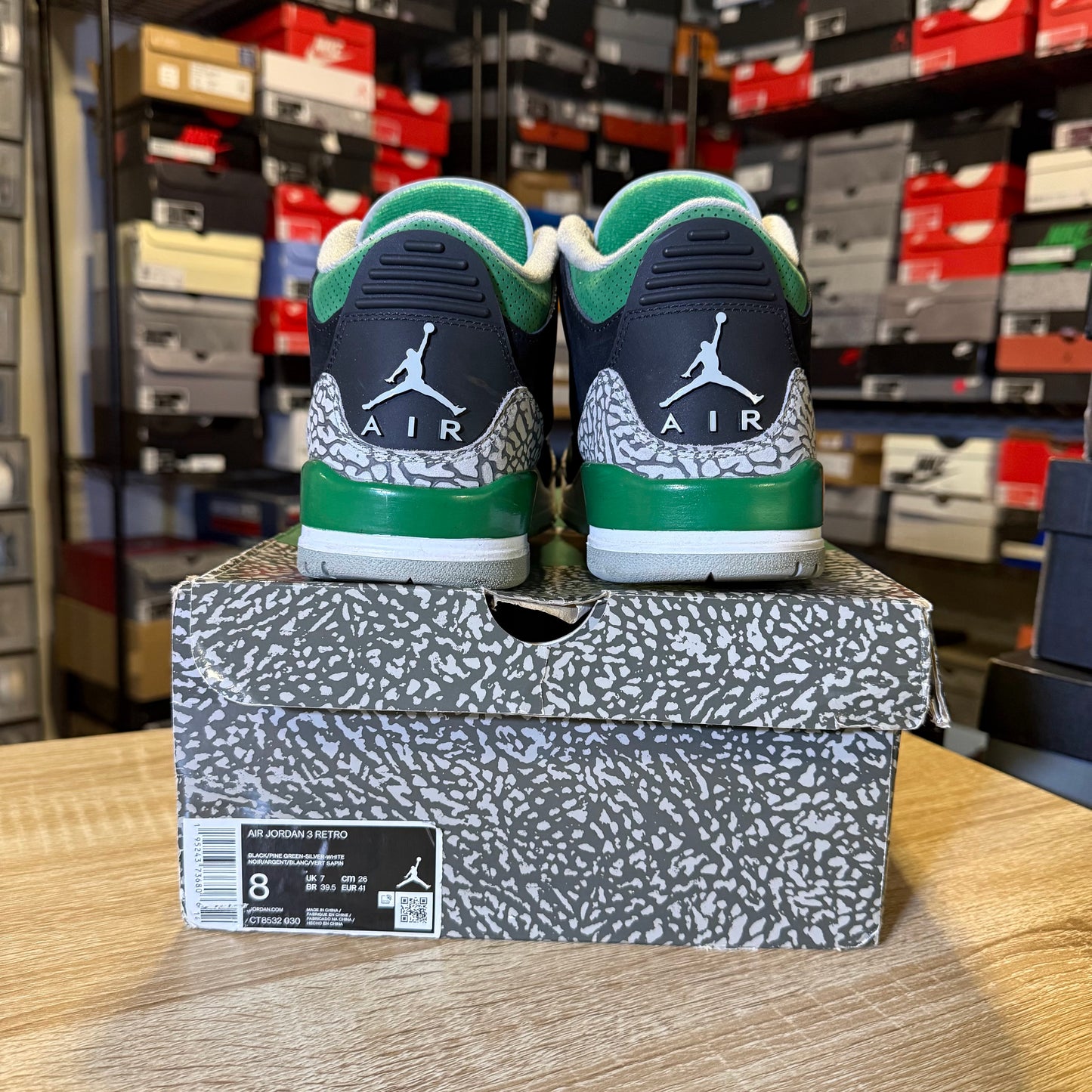 Size 8 - AJ 3 Pine Green