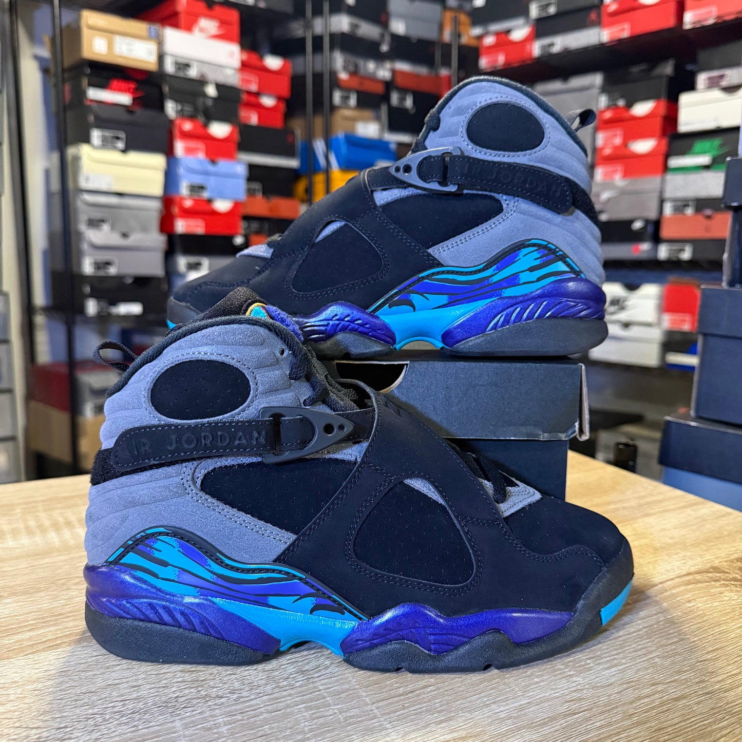 Size 6.5Y - AJ 8 Aqua