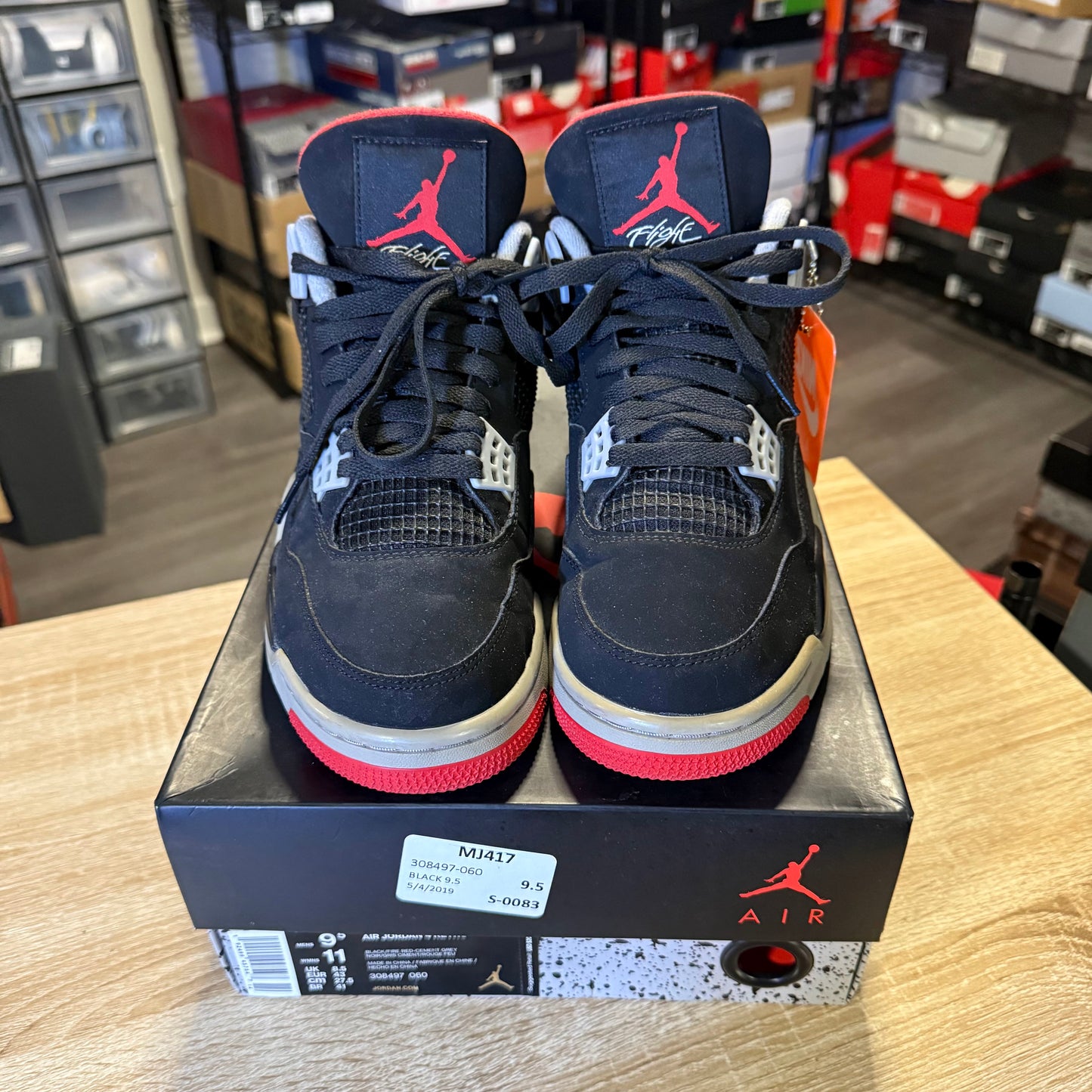 Size 9.5 - AJ 4 Bred 2019