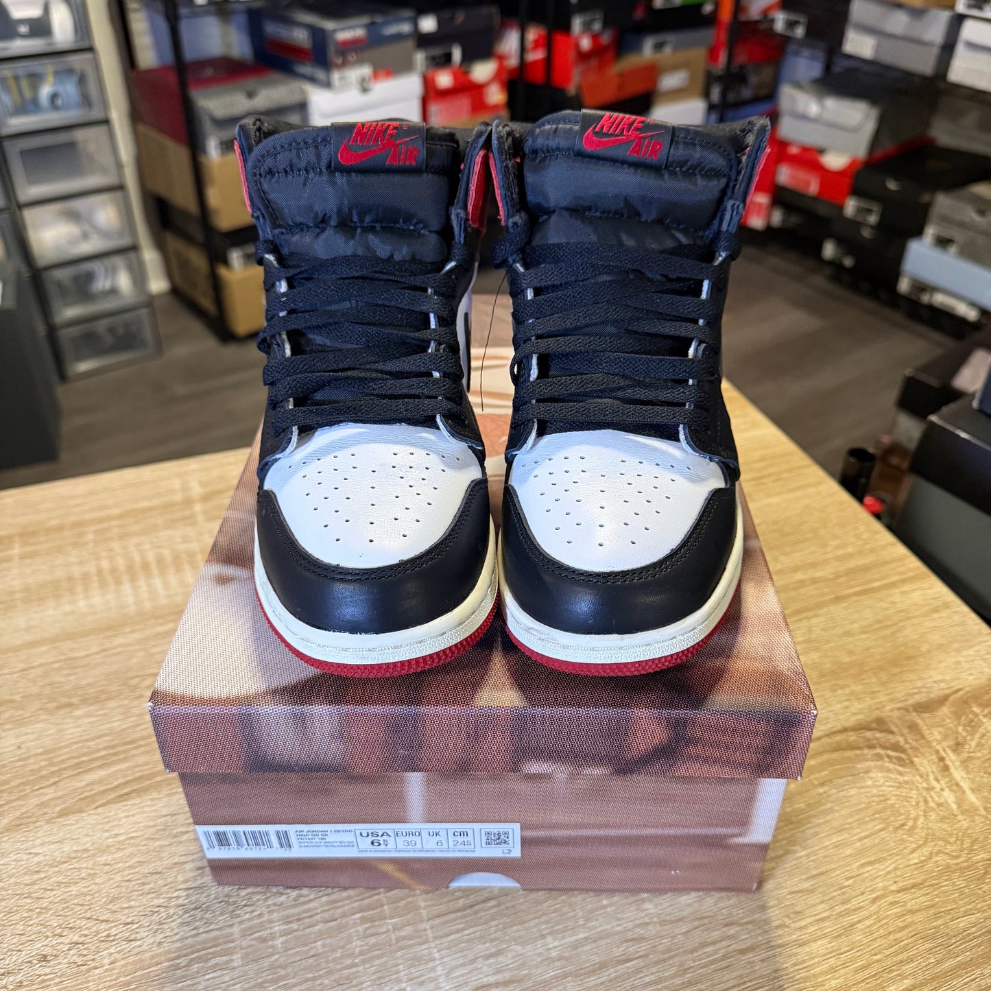 Size 6.5 - AJ 1 Black Toe