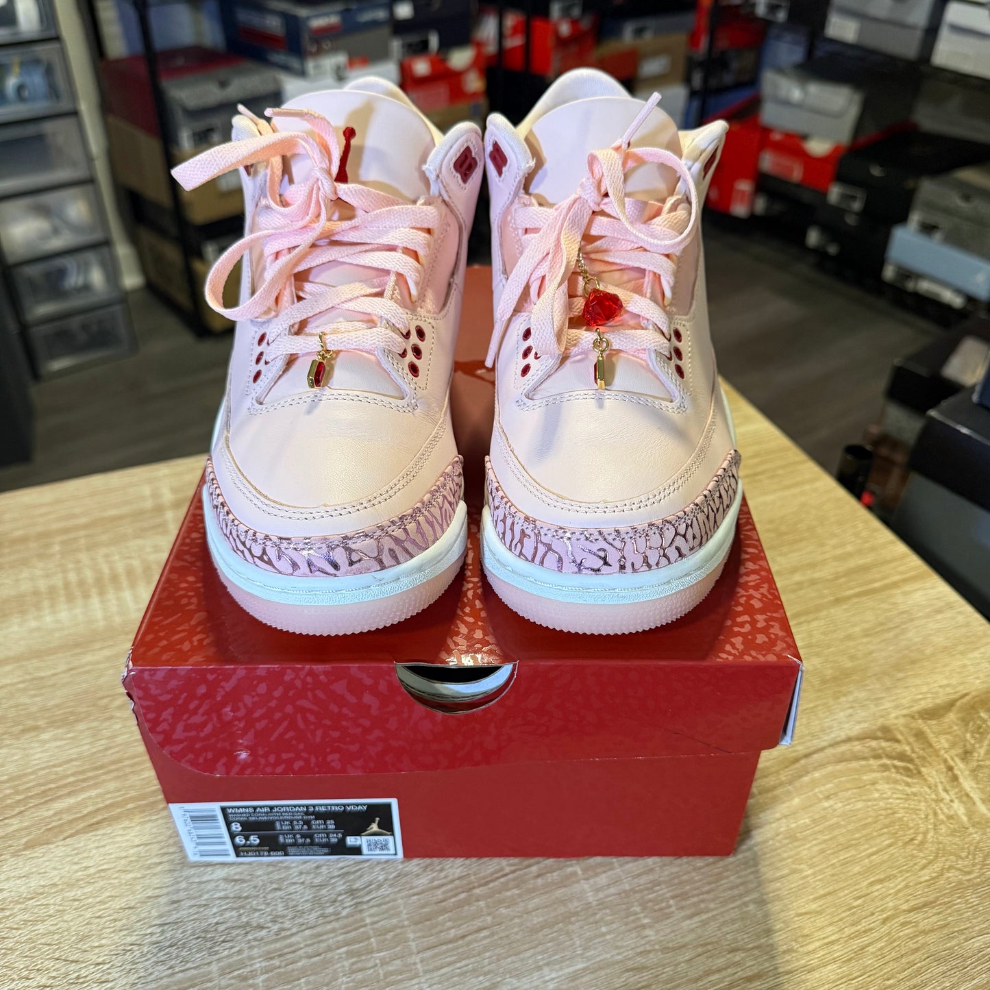Size 6.5 M - AJ 3 Valentines