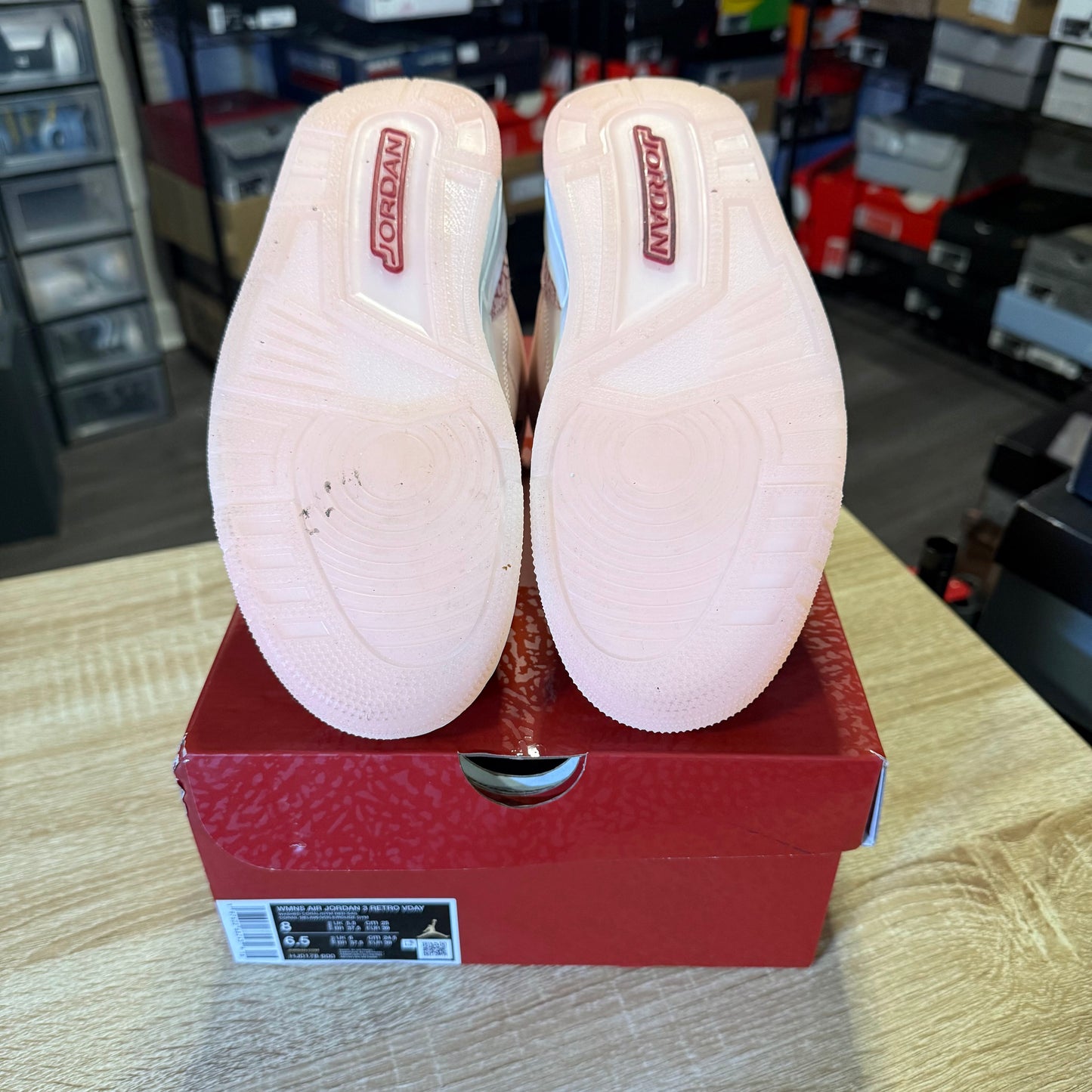 Size 6.5 M - AJ 3 Valentines