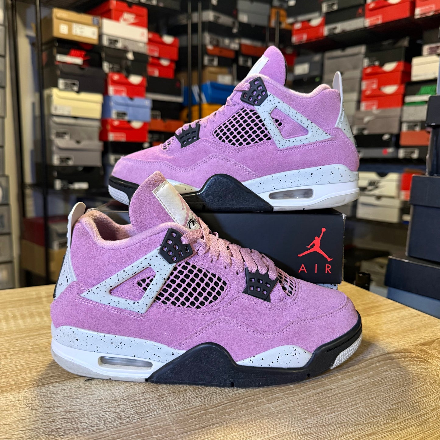Size 7 M - AJ 4 Pink Orchid