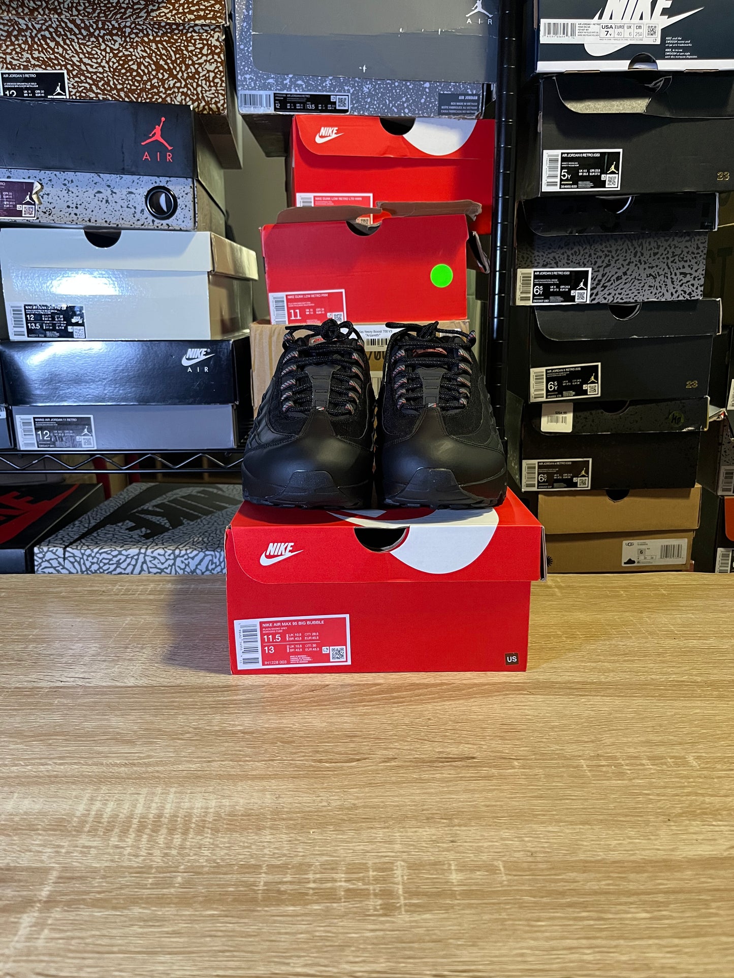 Size 11.5 - Air Max 95 Black University Red