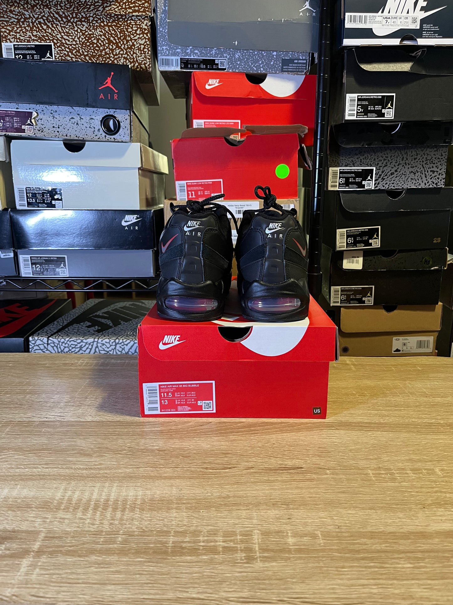 Size 11.5 - Air Max 95 Black University Red