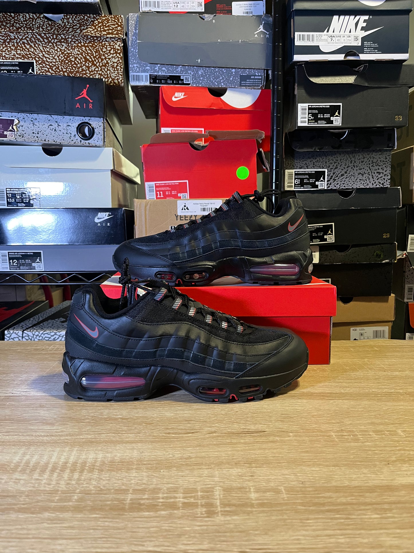 Size 11.5 - Air Max 95 Black University Red