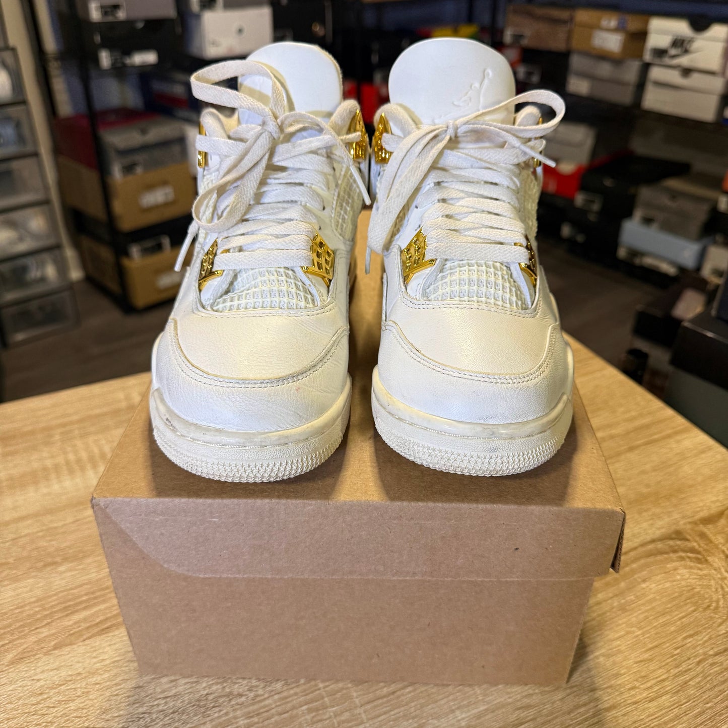 Size 6.5 M - AJ 4 Retro Metallic Gold