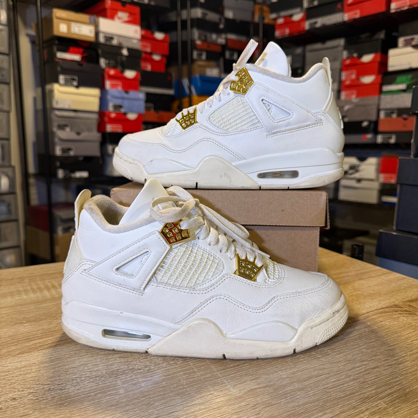 Size 6.5 M - AJ 4 Retro Metallic Gold