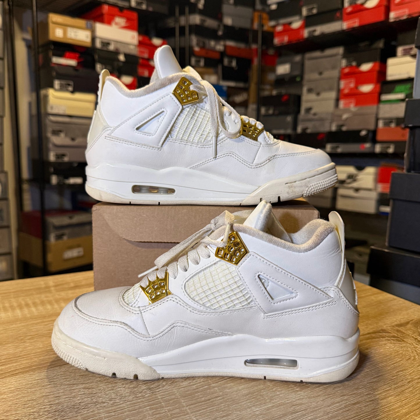 Size 6.5 M - AJ 4 Retro Metallic Gold