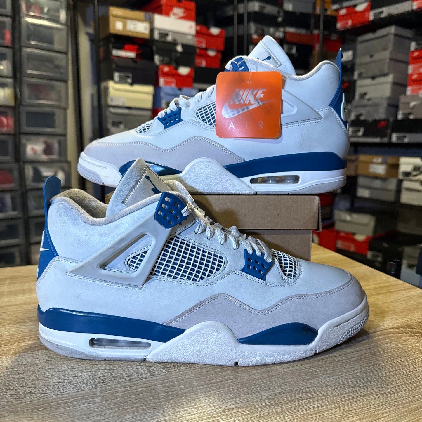 Size 12 - AJ 4 Military Blue