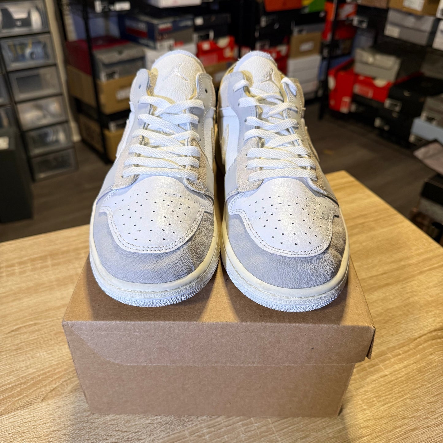 Size 12 - AJ 1 SE Craft Low Inside Out Tech Grey