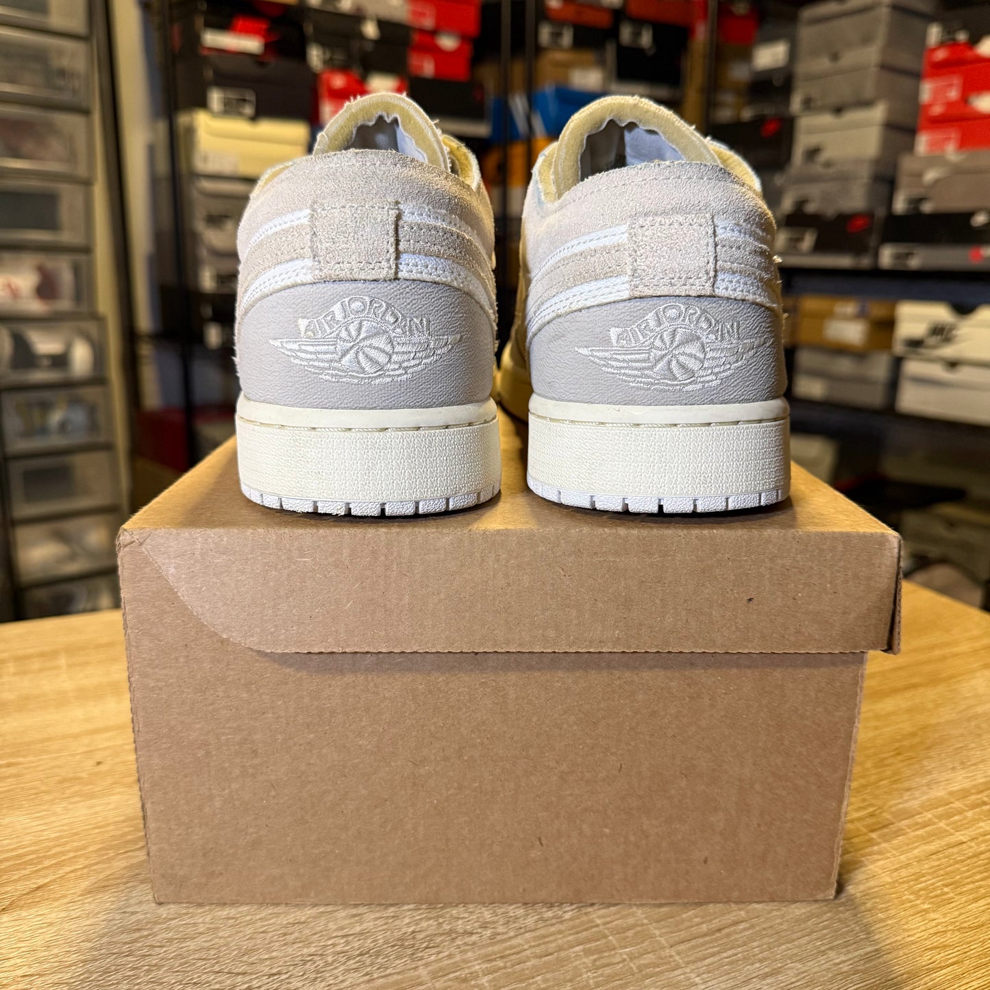 Size 12 - AJ 1 SE Craft Low Inside Out Tech Grey