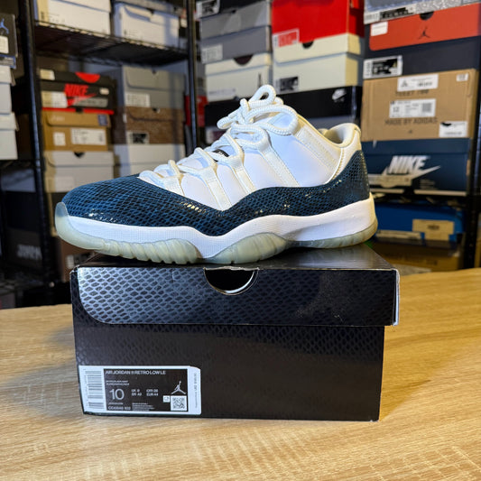 Size 10 - AJ 11 Low Navy Snakeskin