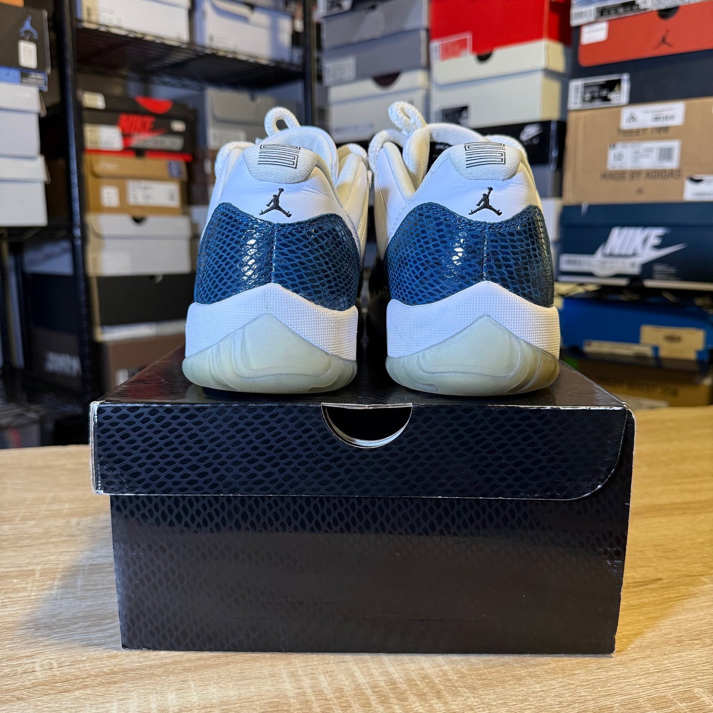 Size 10 - AJ 11 Low Navy Snakeskin