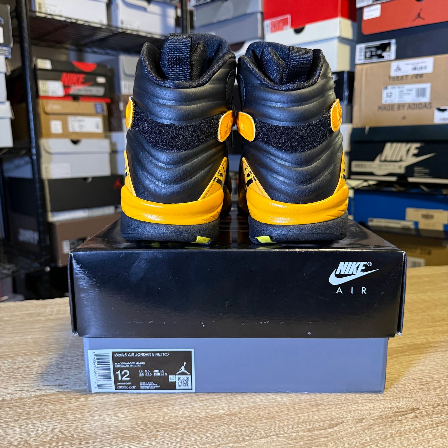 Size 10.5 M - AJ 8 Taxi Yellow