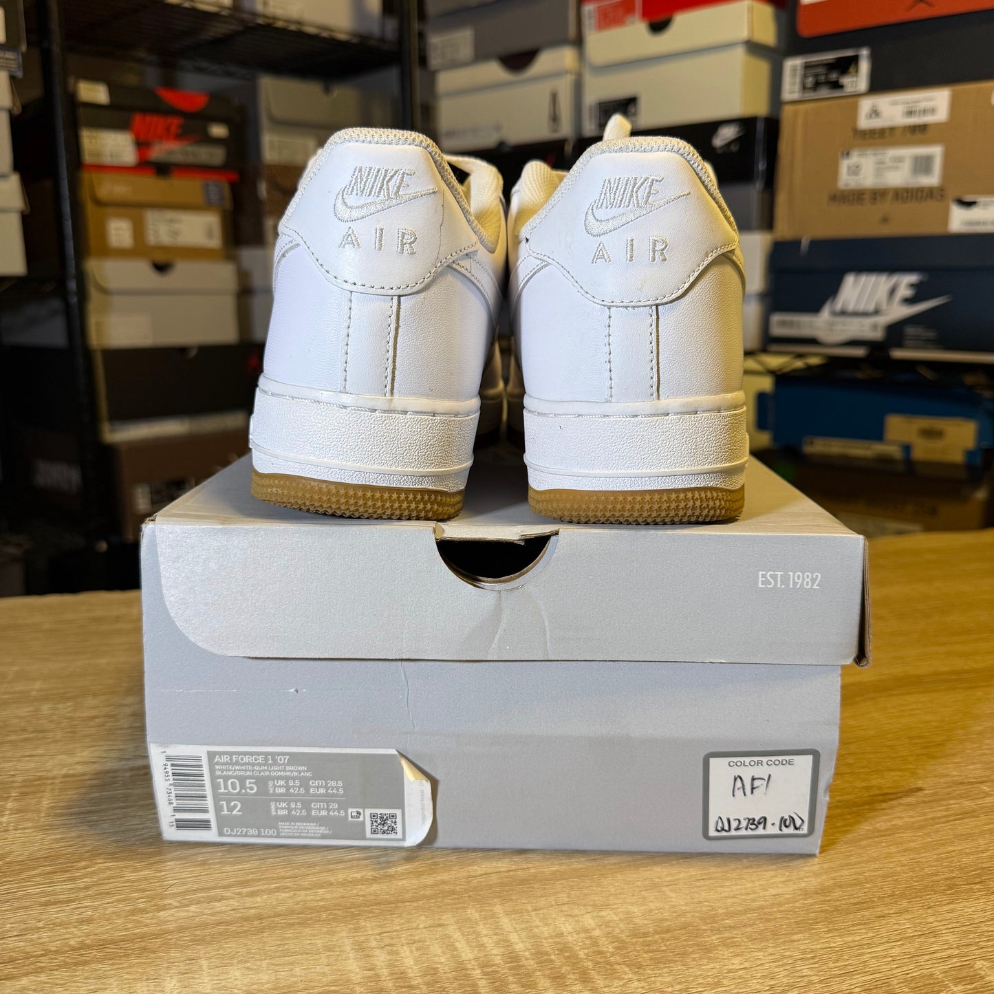 Size 10.5 - AF 1 White Gum