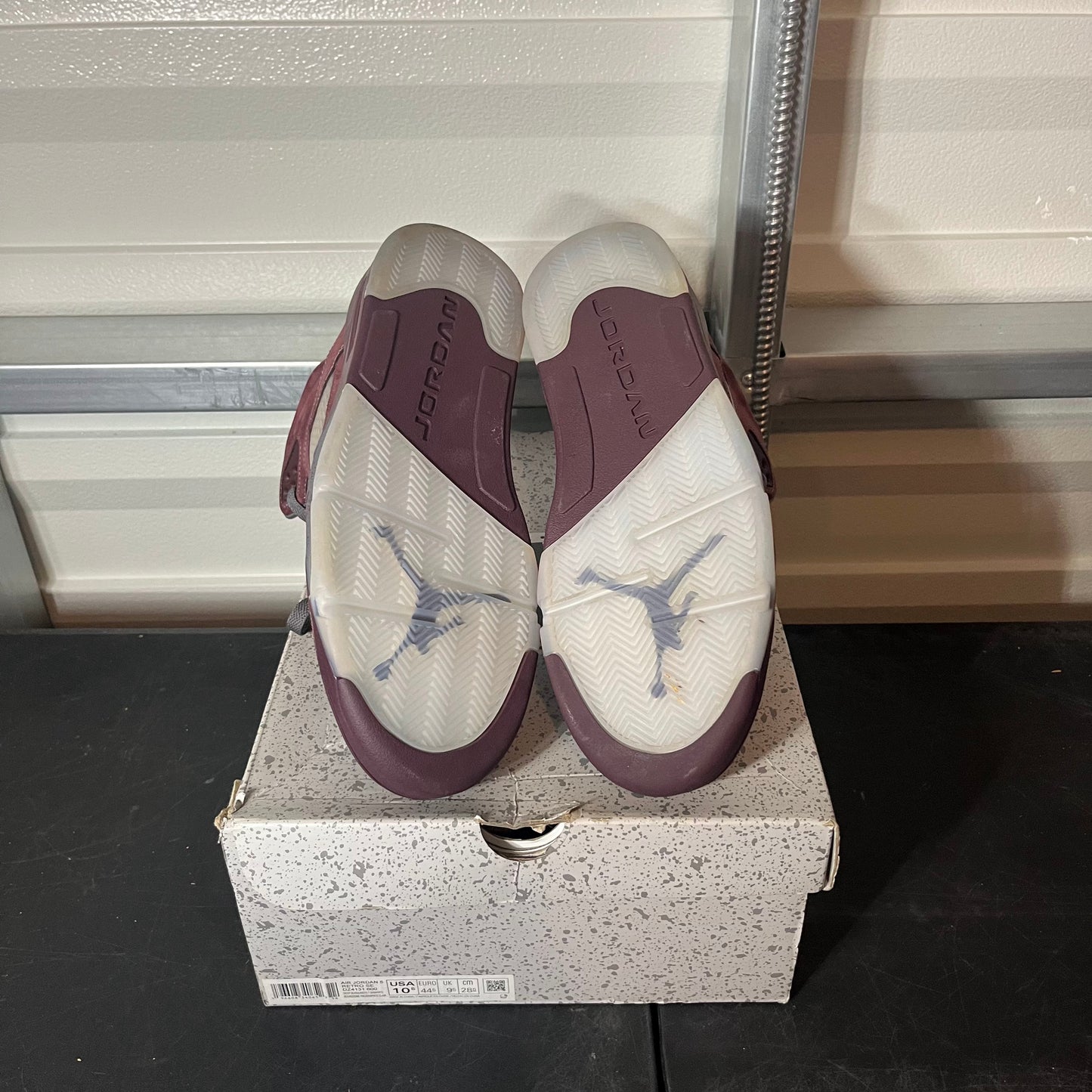 Size 10.5 - AJ 5 Burgundy