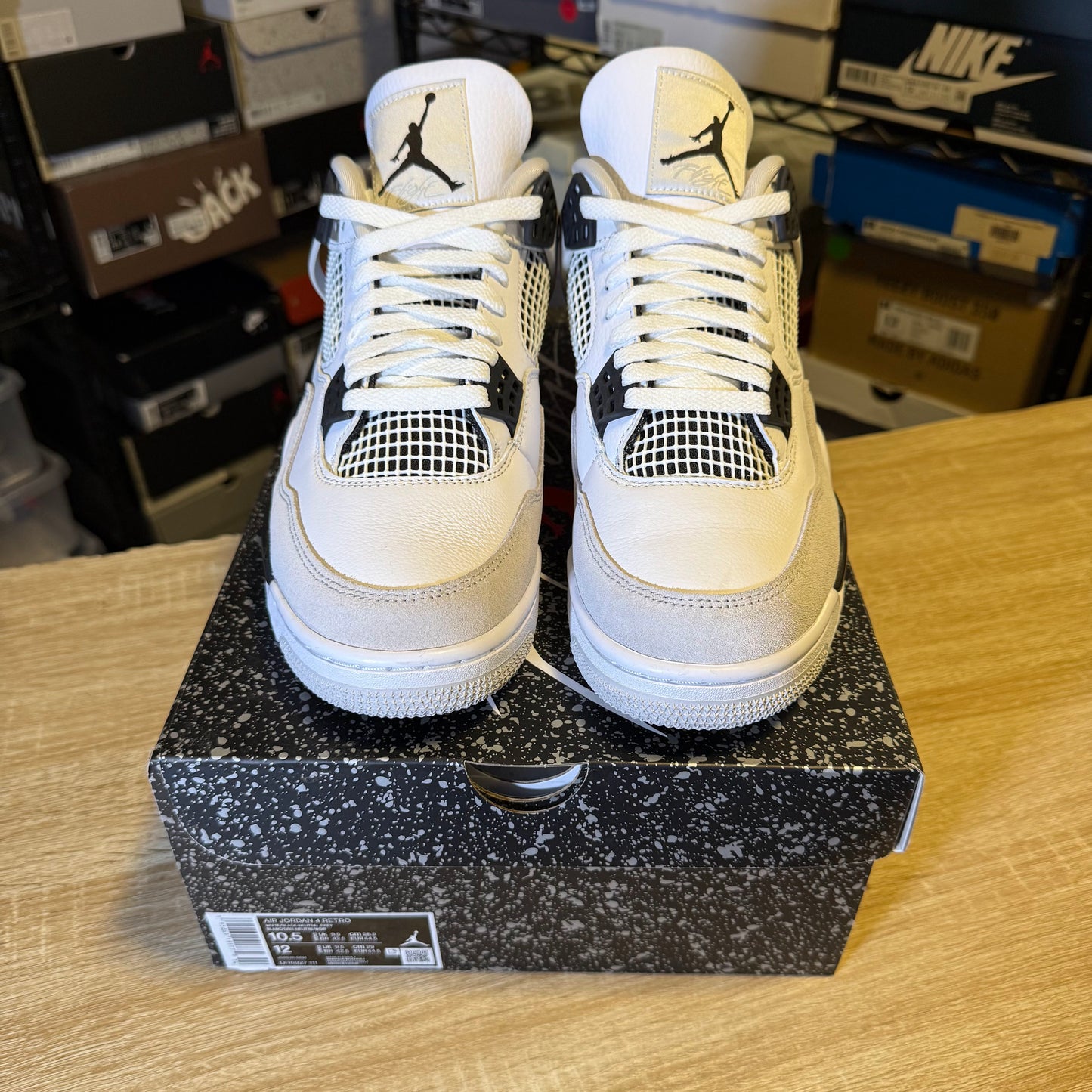 Size 10.5 - AJ 4 Military Black