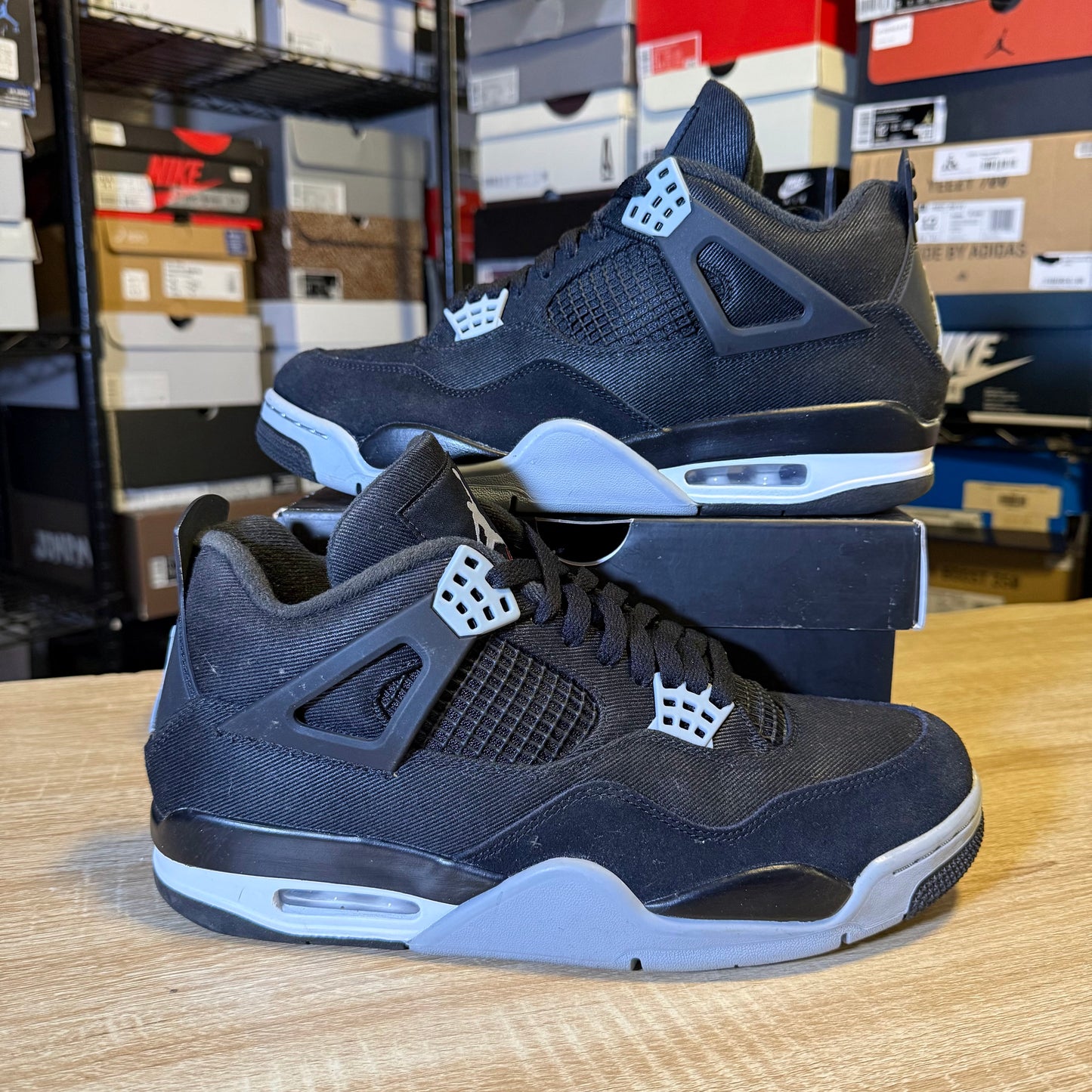 Size 10.5 - AJ 4 Black Canvas