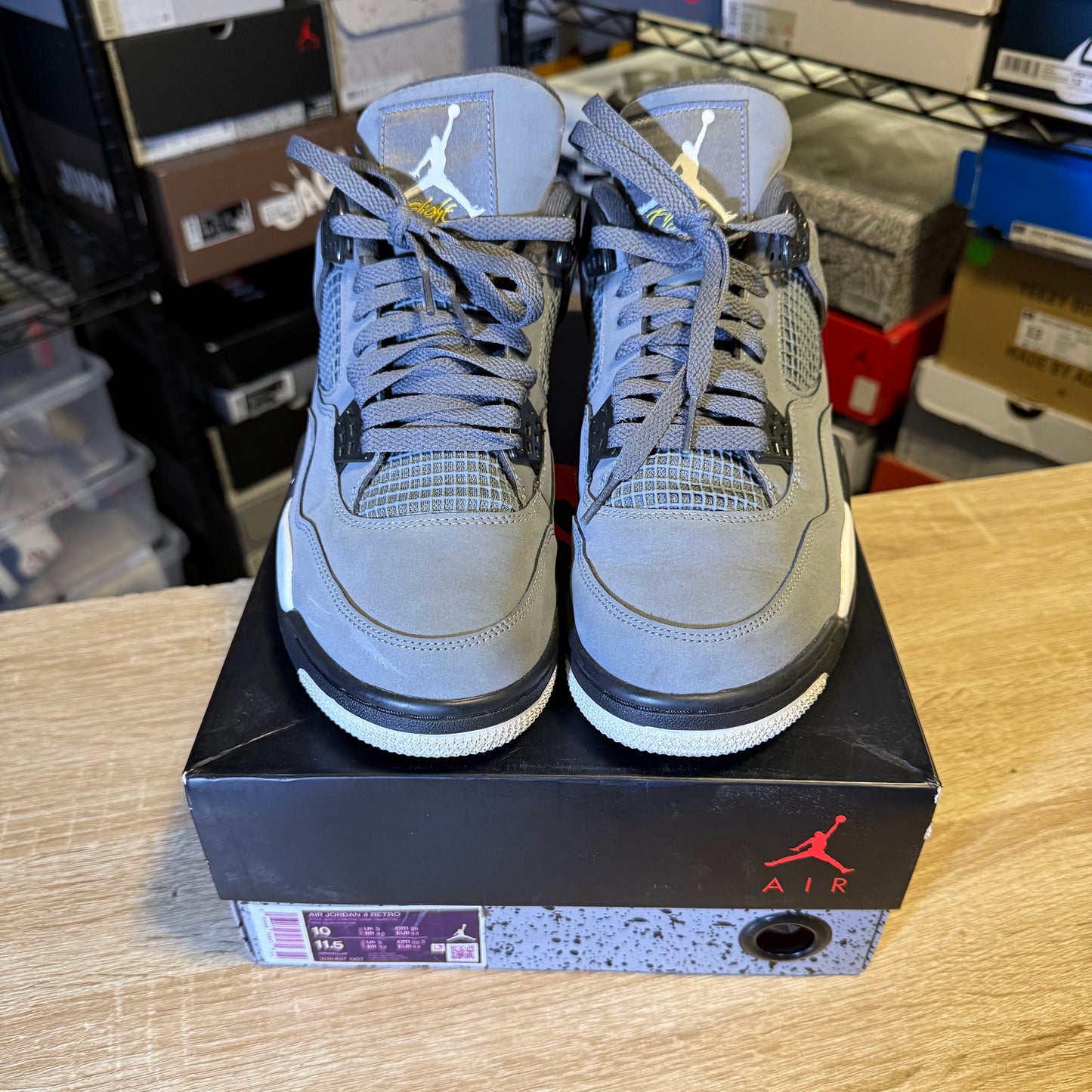 Size 10 - AJ 4 Cool Grey