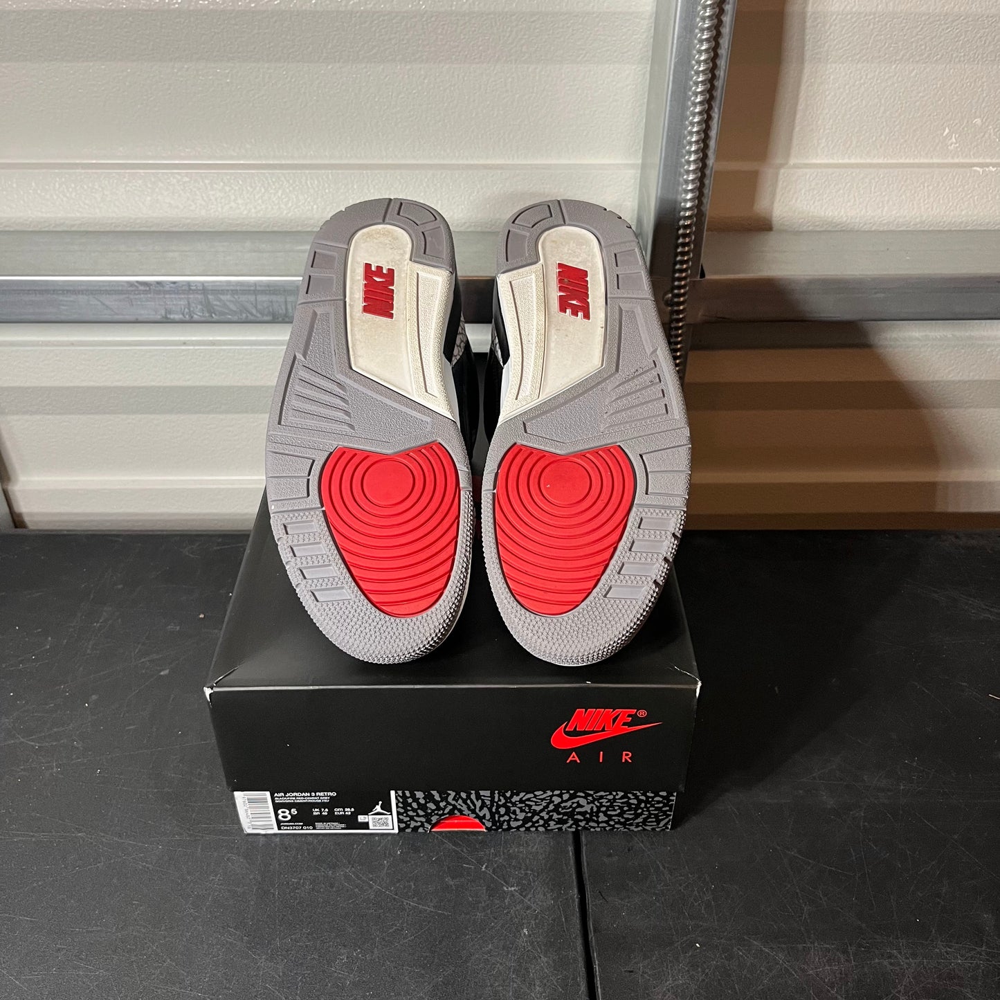 Size 8.5 - AJ 3 Retro Black Cement
