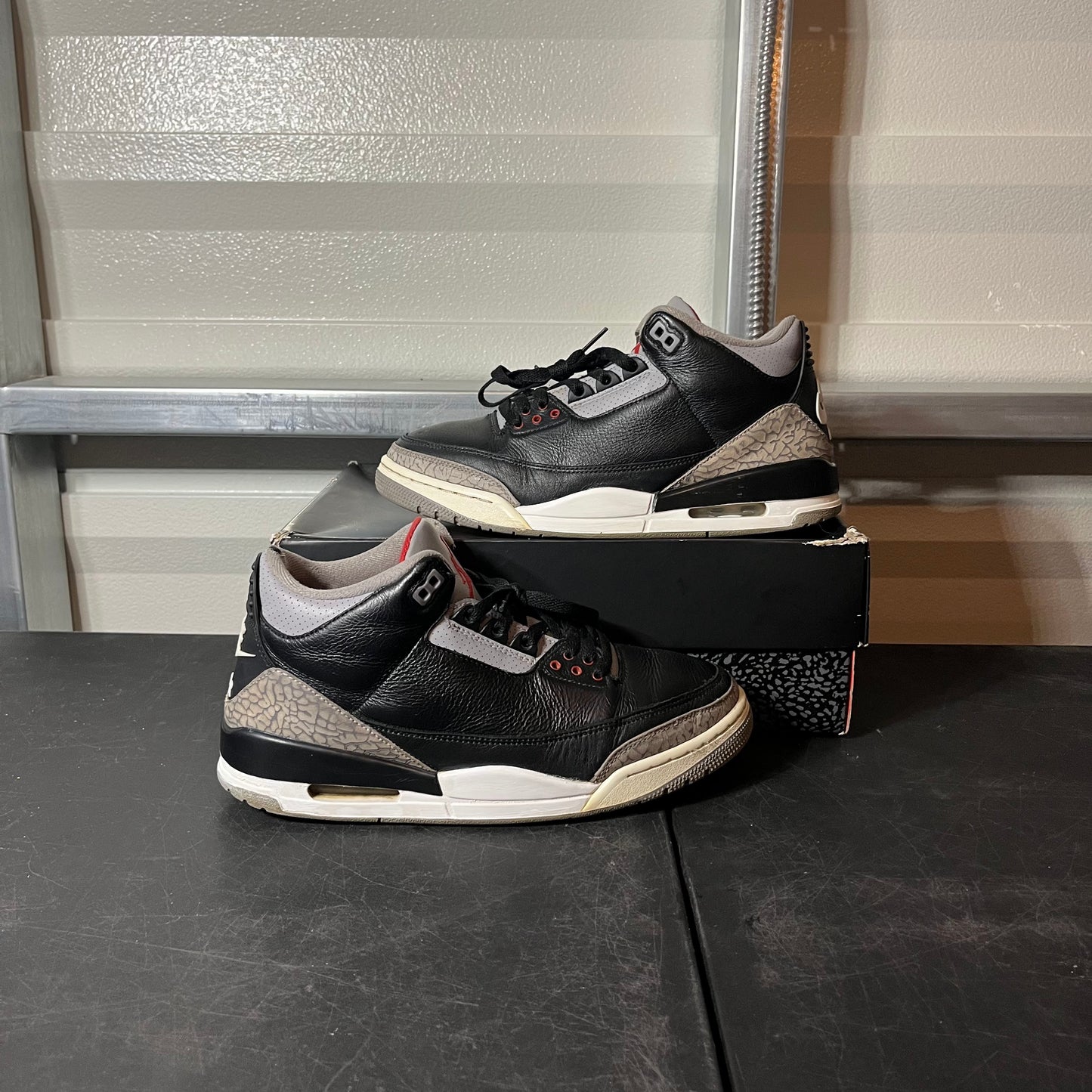 Size 9 - AJ 3 Retro Black Cement