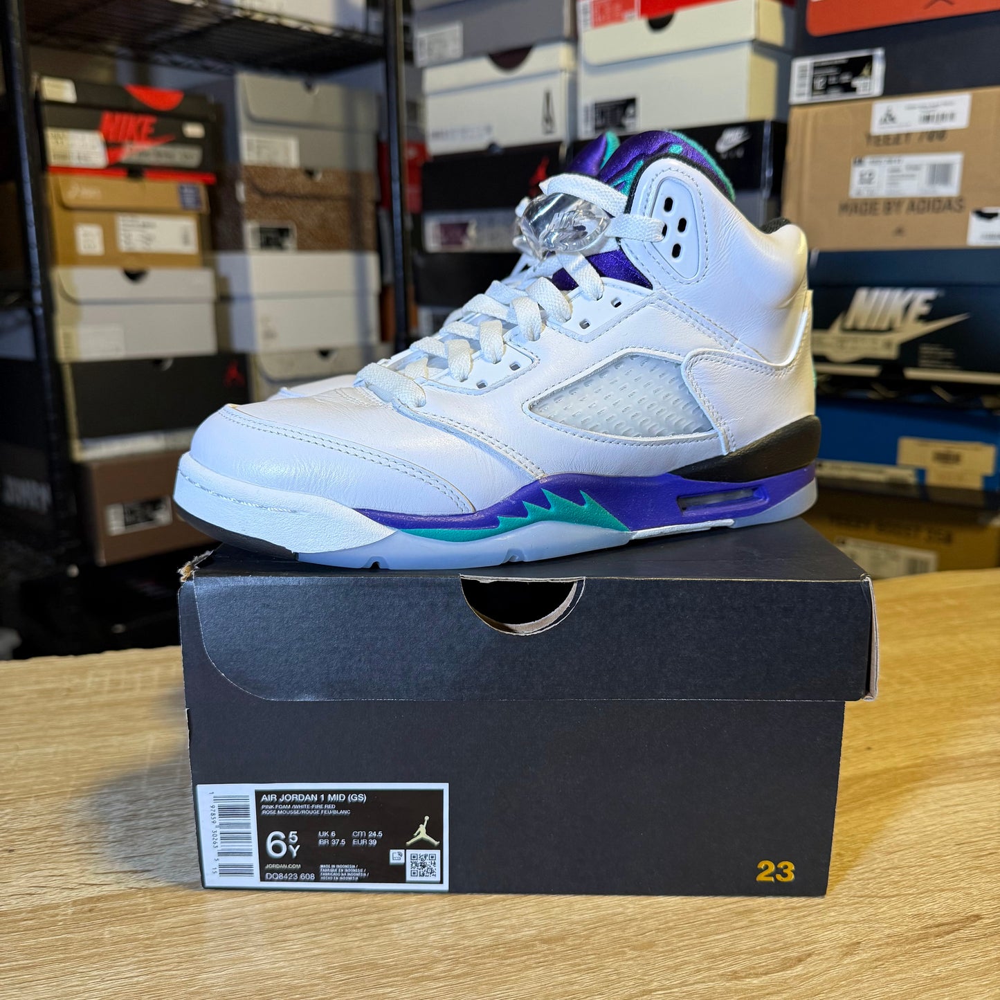 Size 6Y - AJ 5 Grape