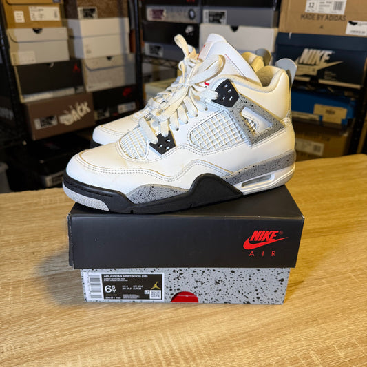 Size 6.5Y - AJ 4 White Cement