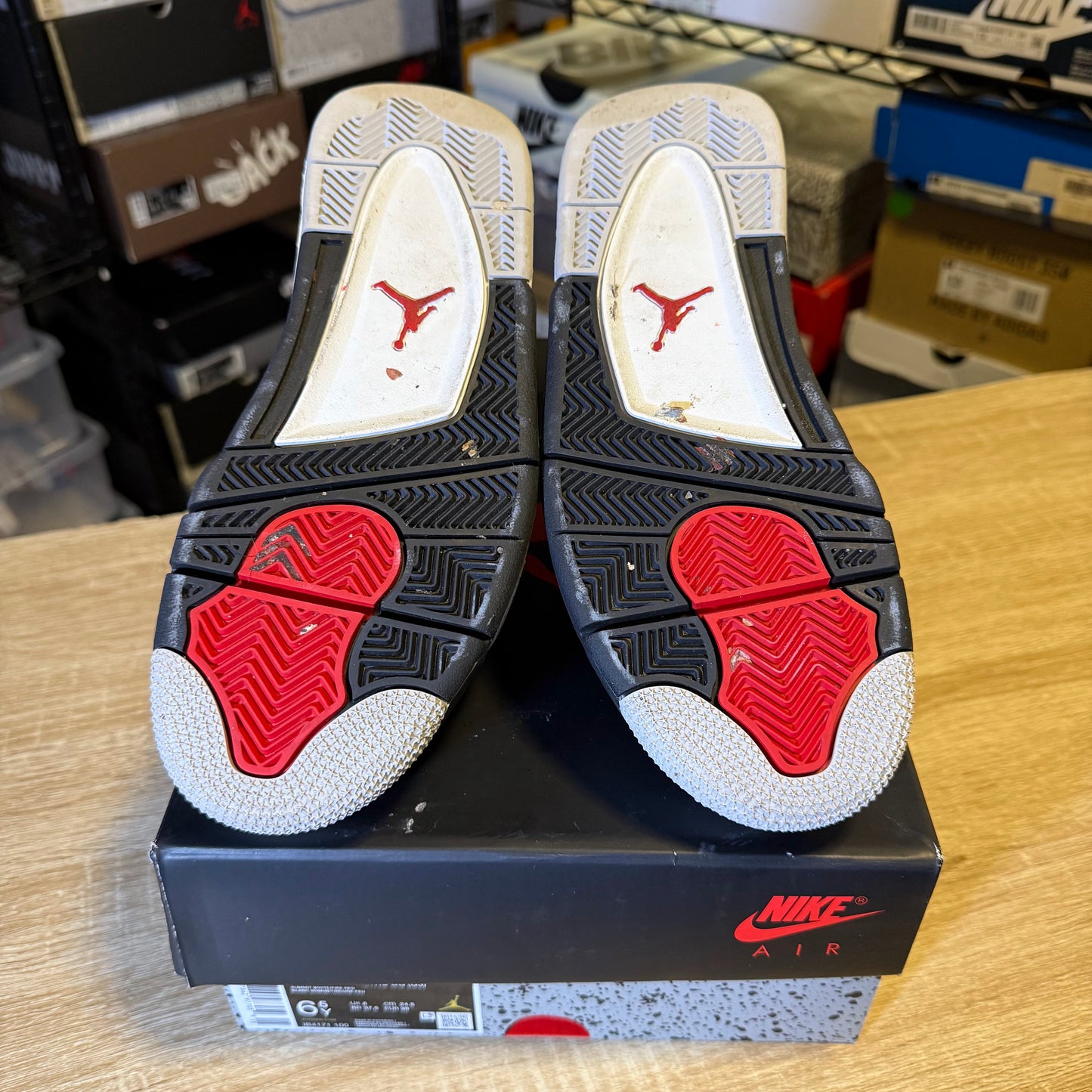 Size 6.5Y - AJ 4 White Cement