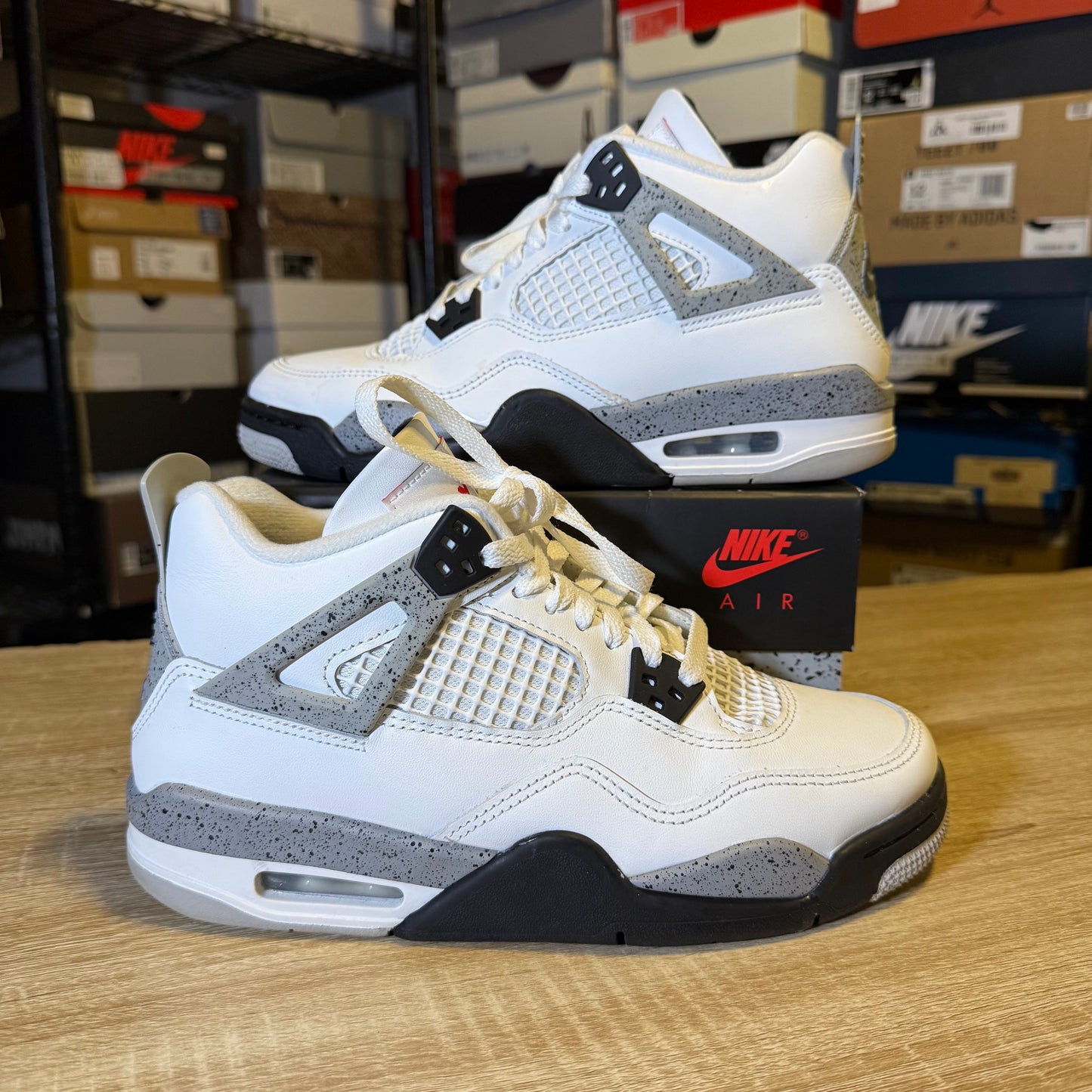 Size 6.5Y - AJ 4 White Cement