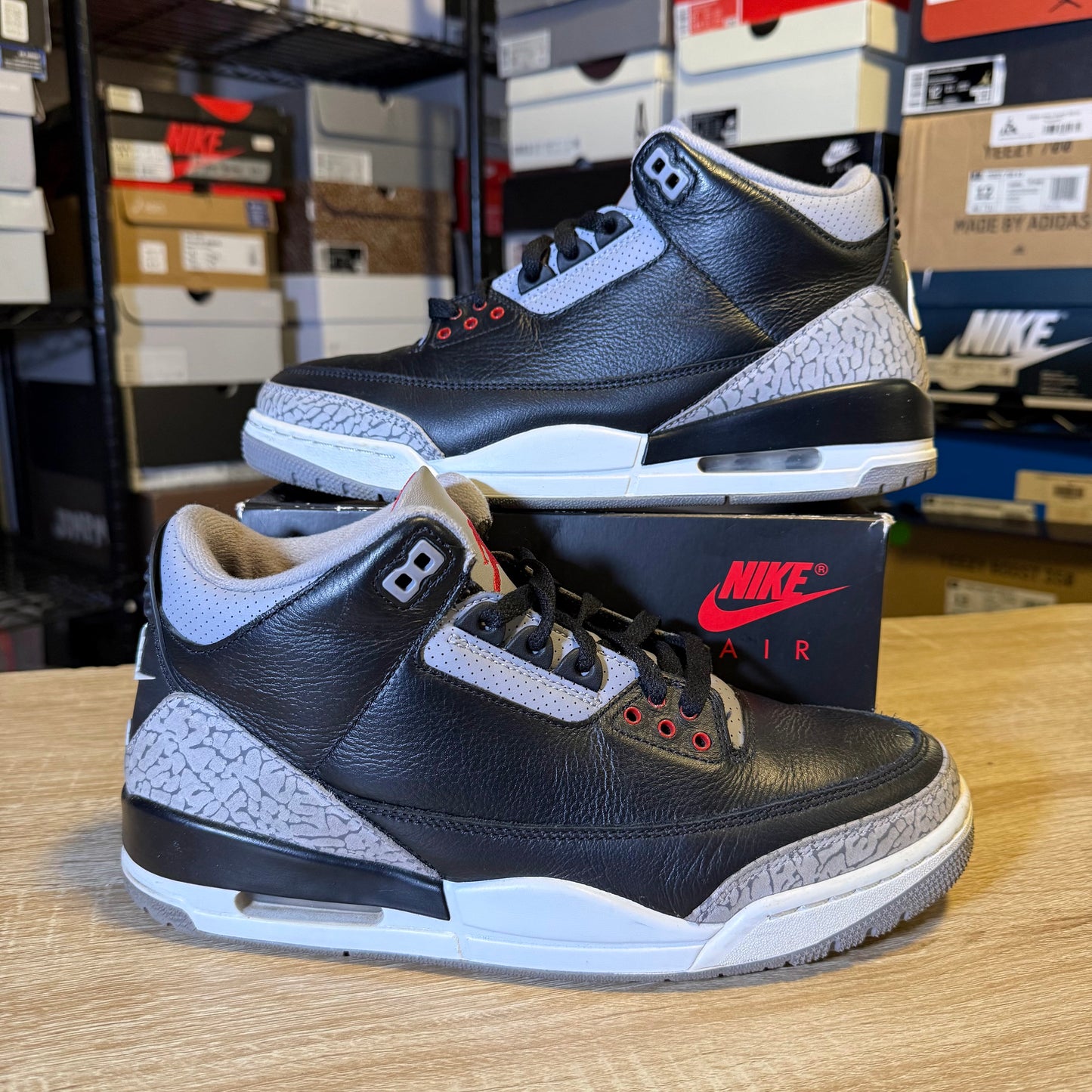 Size 9 - AJ 3 Black Cement