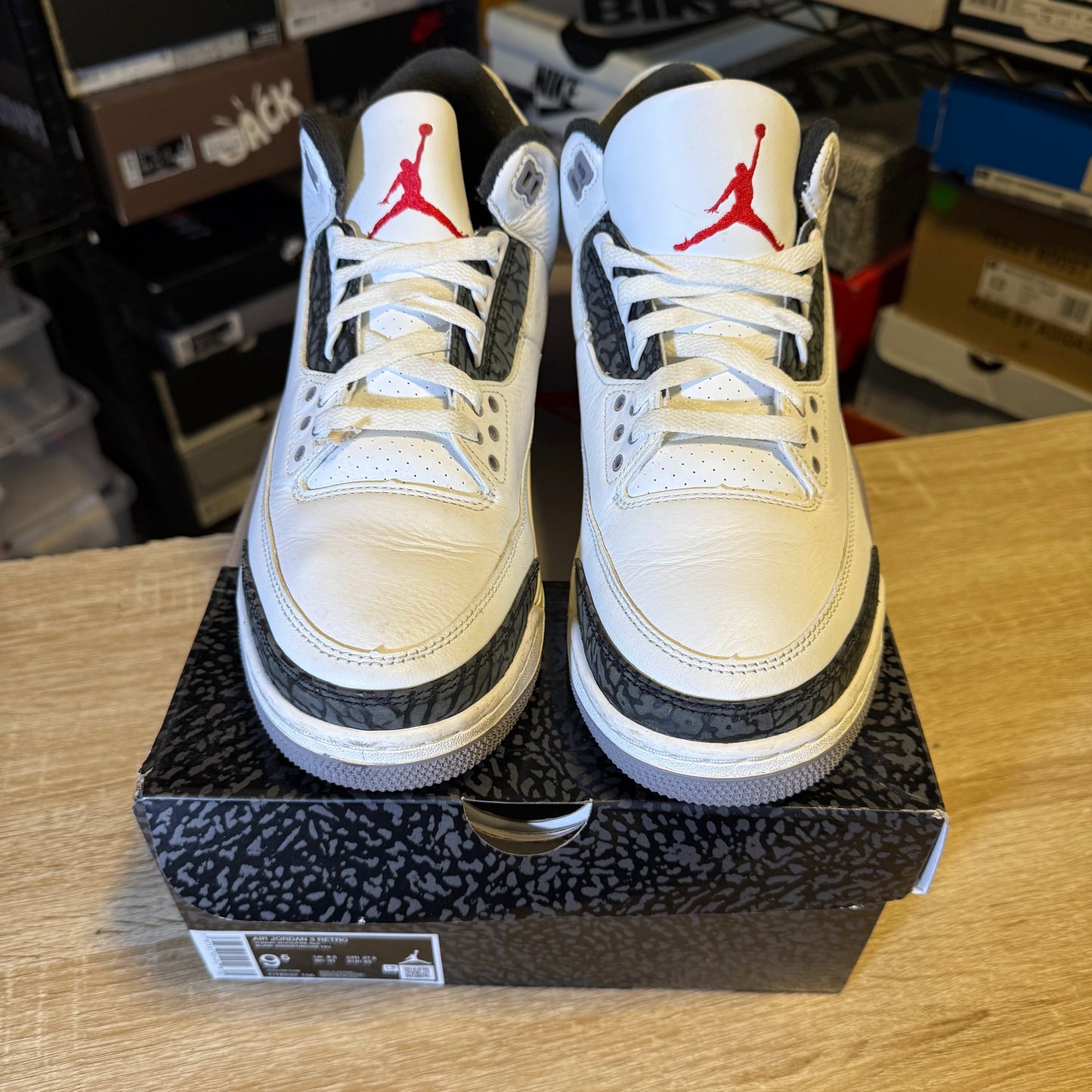Size 9.5 - AJ 3 Cement Grey