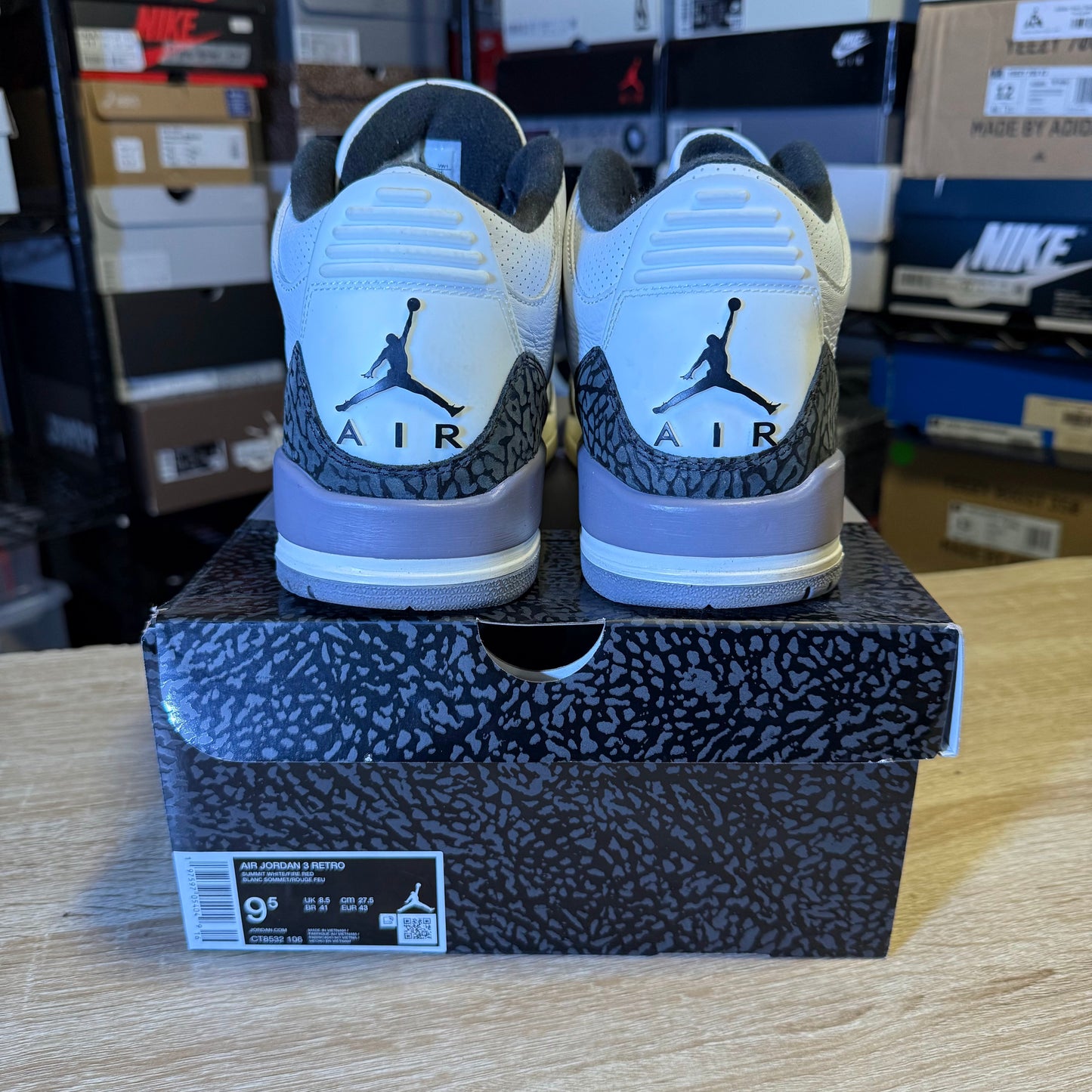 Size 9.5 - AJ 3 Cement Grey