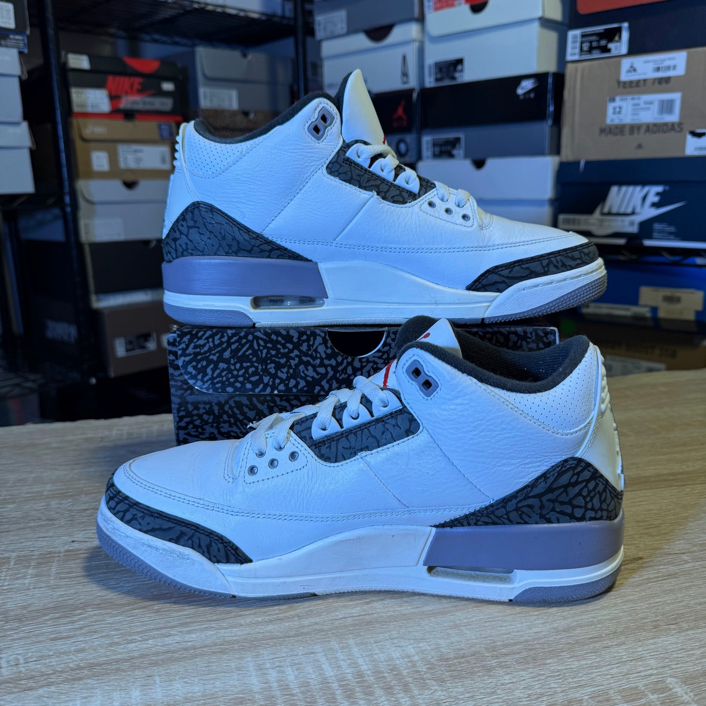 Size 9.5 - AJ 3 Cement Grey