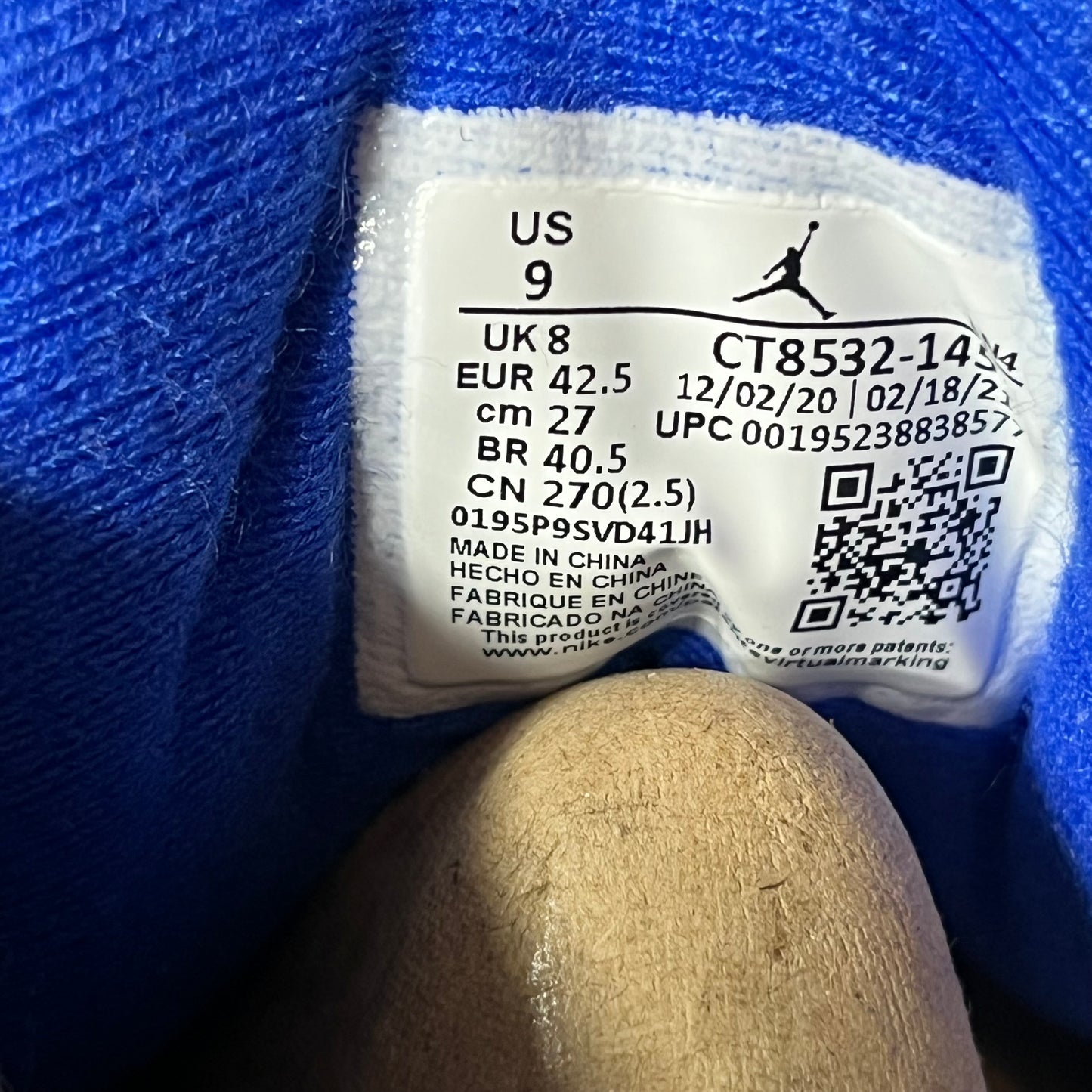Size 9 - AJ 3 Racer Blue