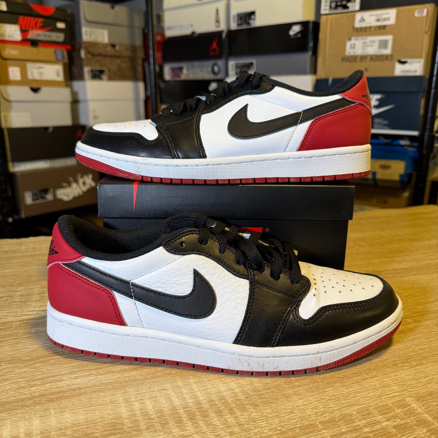 Size 8.5 - AJ 1 Low Black Toe
