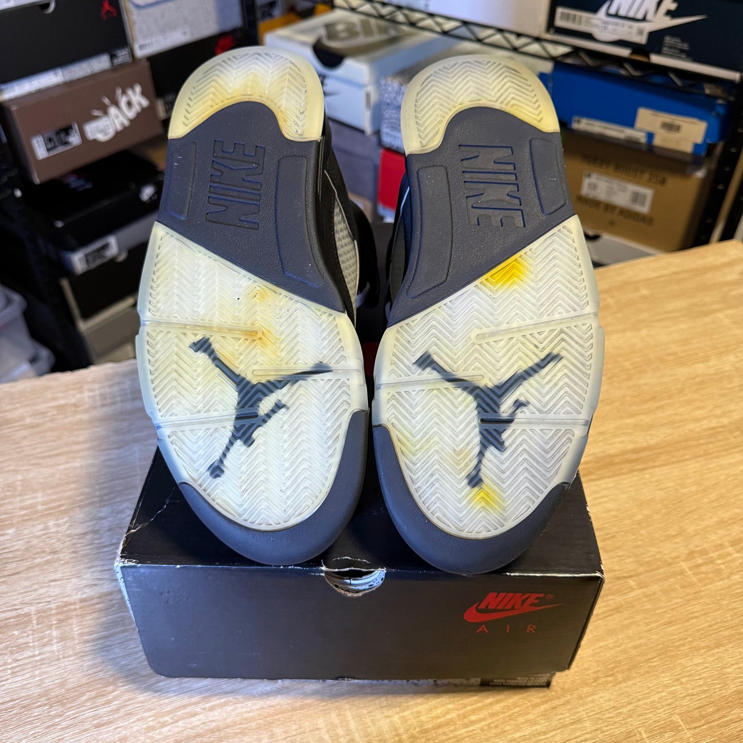 Size 8 - AJ 5 Metallic Black