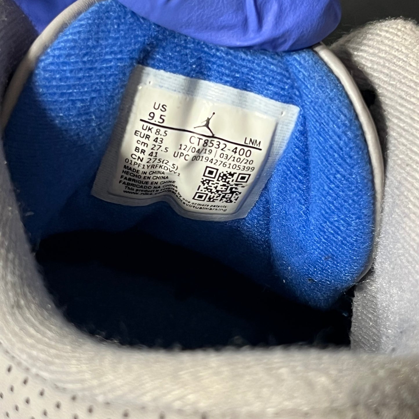 Size 9.5 - AJ 3 Varsity Royal