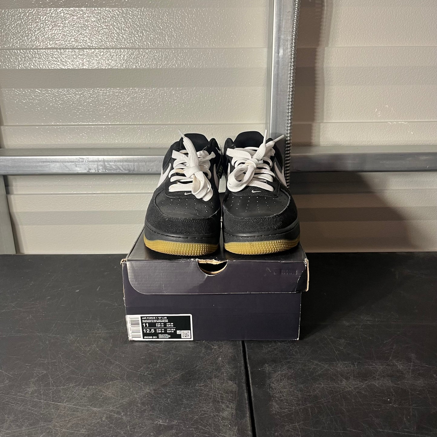 Size 11 - AF 1 Black Gum Bottom