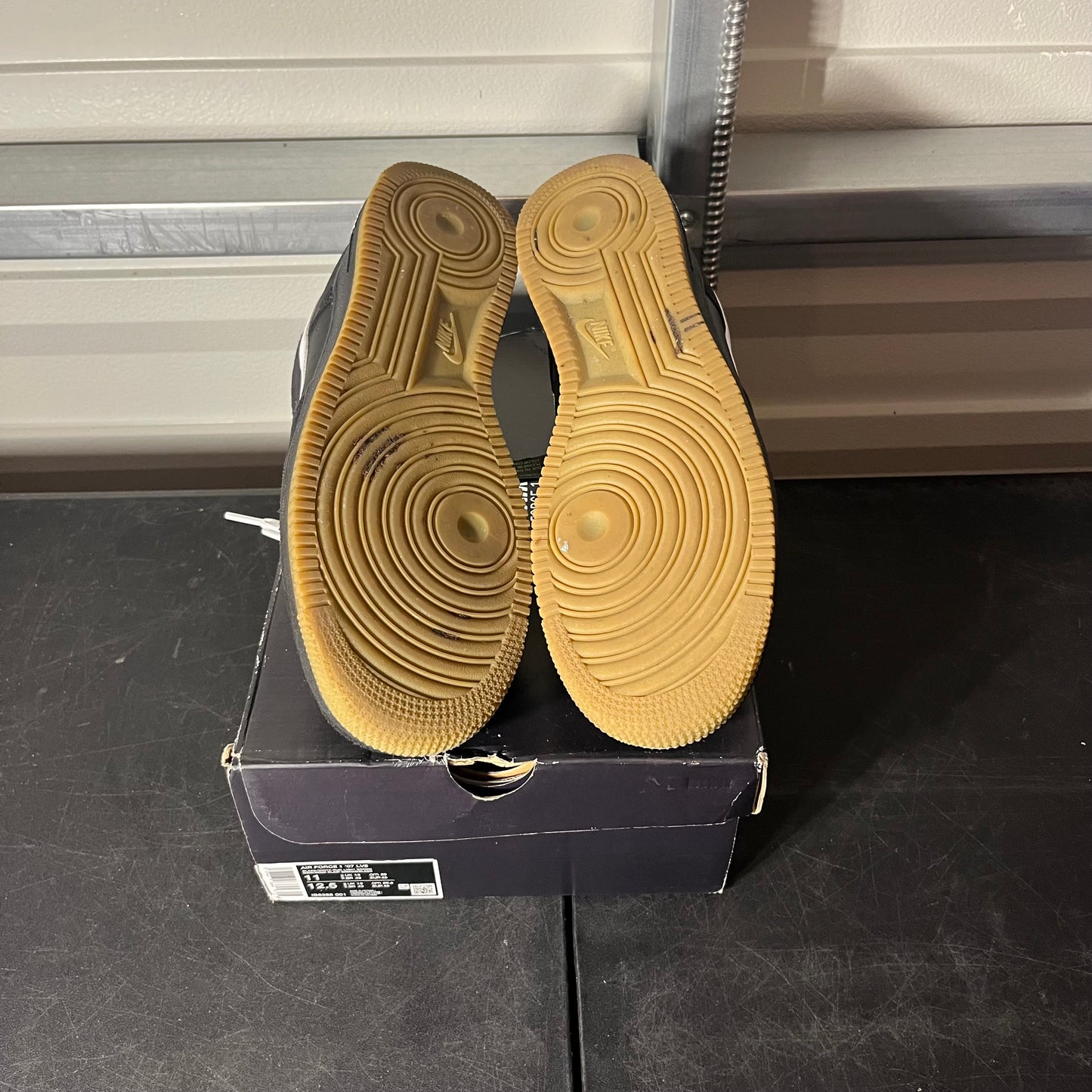 Size 11 - AF 1 Black Gum Bottom