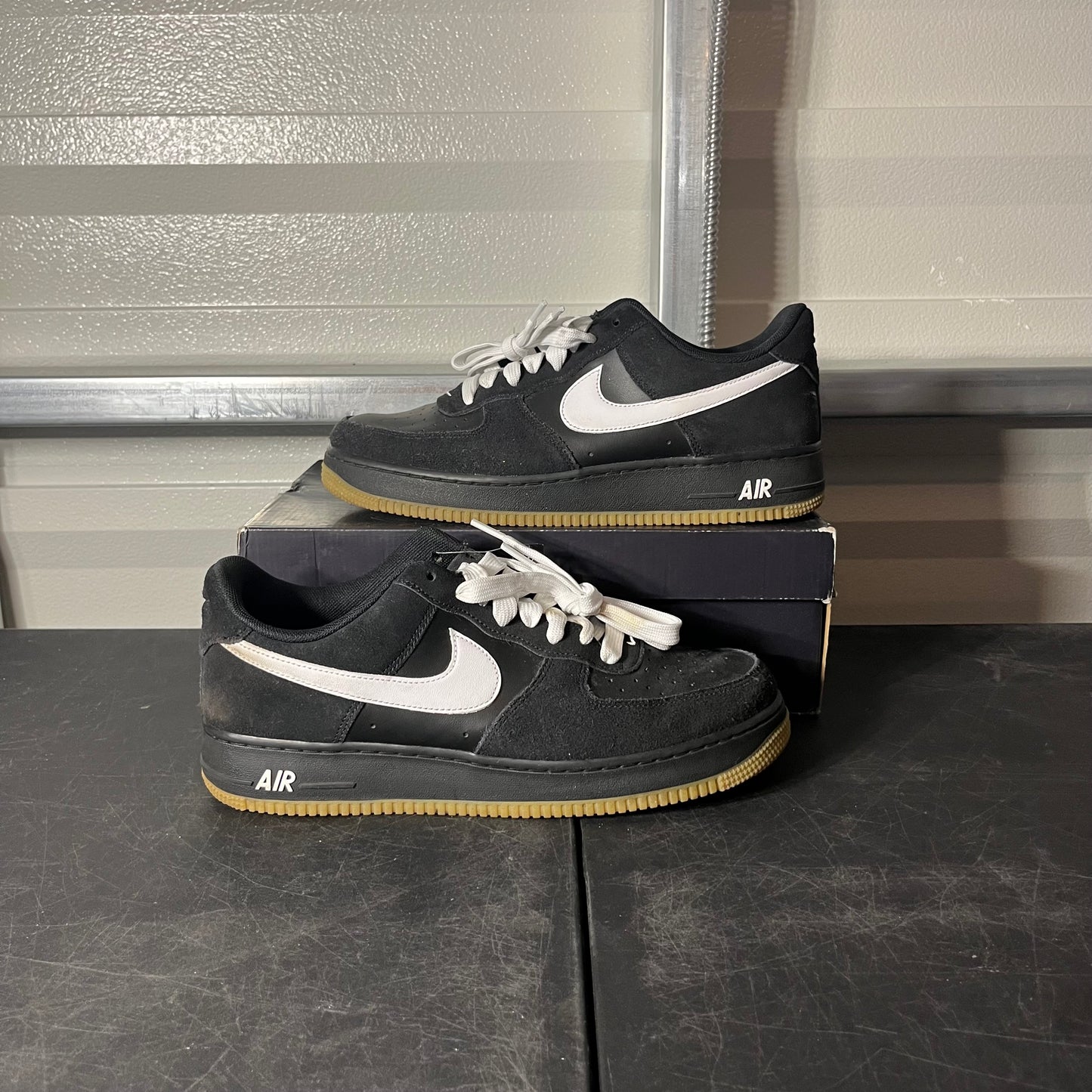 Size 11 - AF 1 Black Gum Bottom
