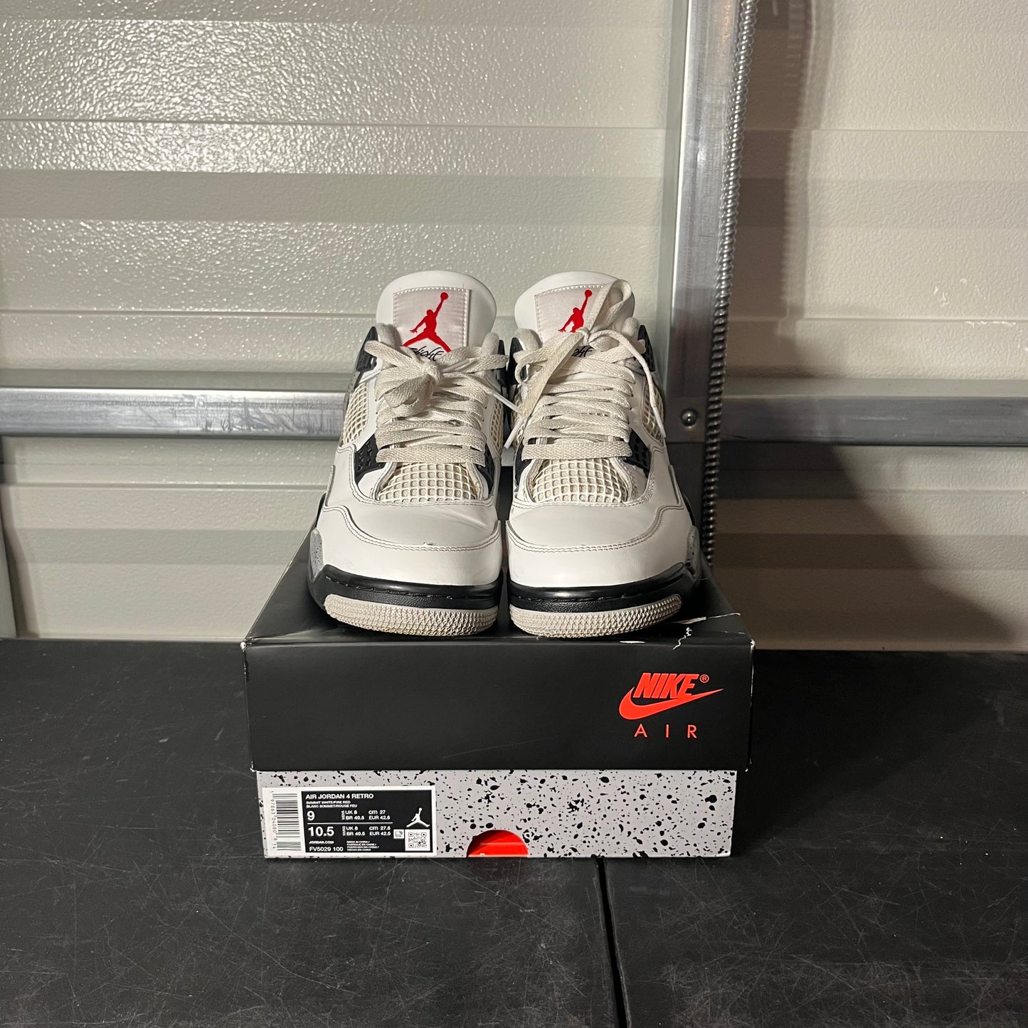 Size 9 - AJ 4 White Cement