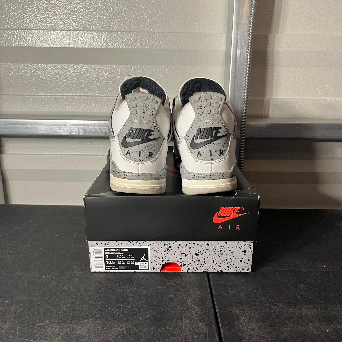 Size 9 - AJ 4 White Cement
