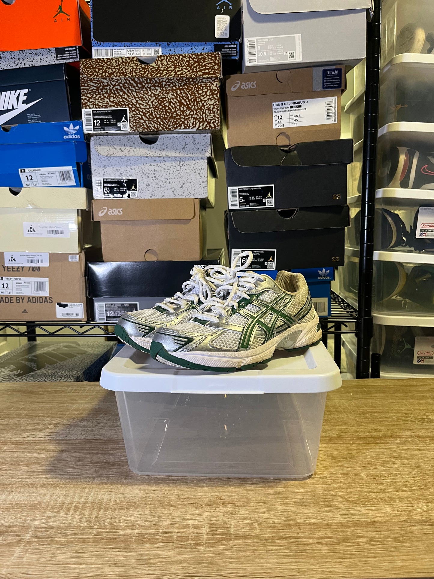 Size 5.5M - Asics Gel 1130 White Hunter Green